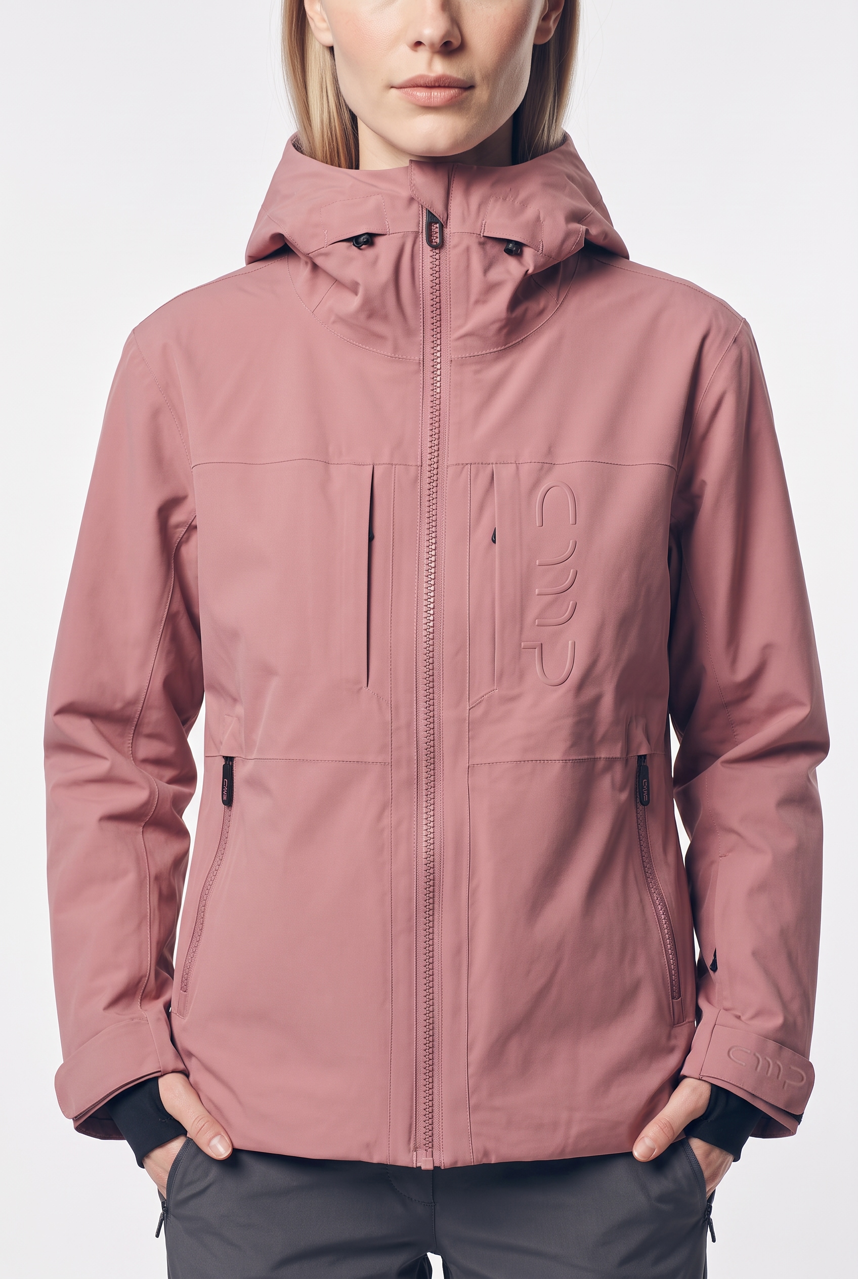 CMP Veste fonctionnelle »WOMAN JACKET ZIP HOOD WITH INNER GAITER« avec capuche Coupe oversize, adapté au ski alpin