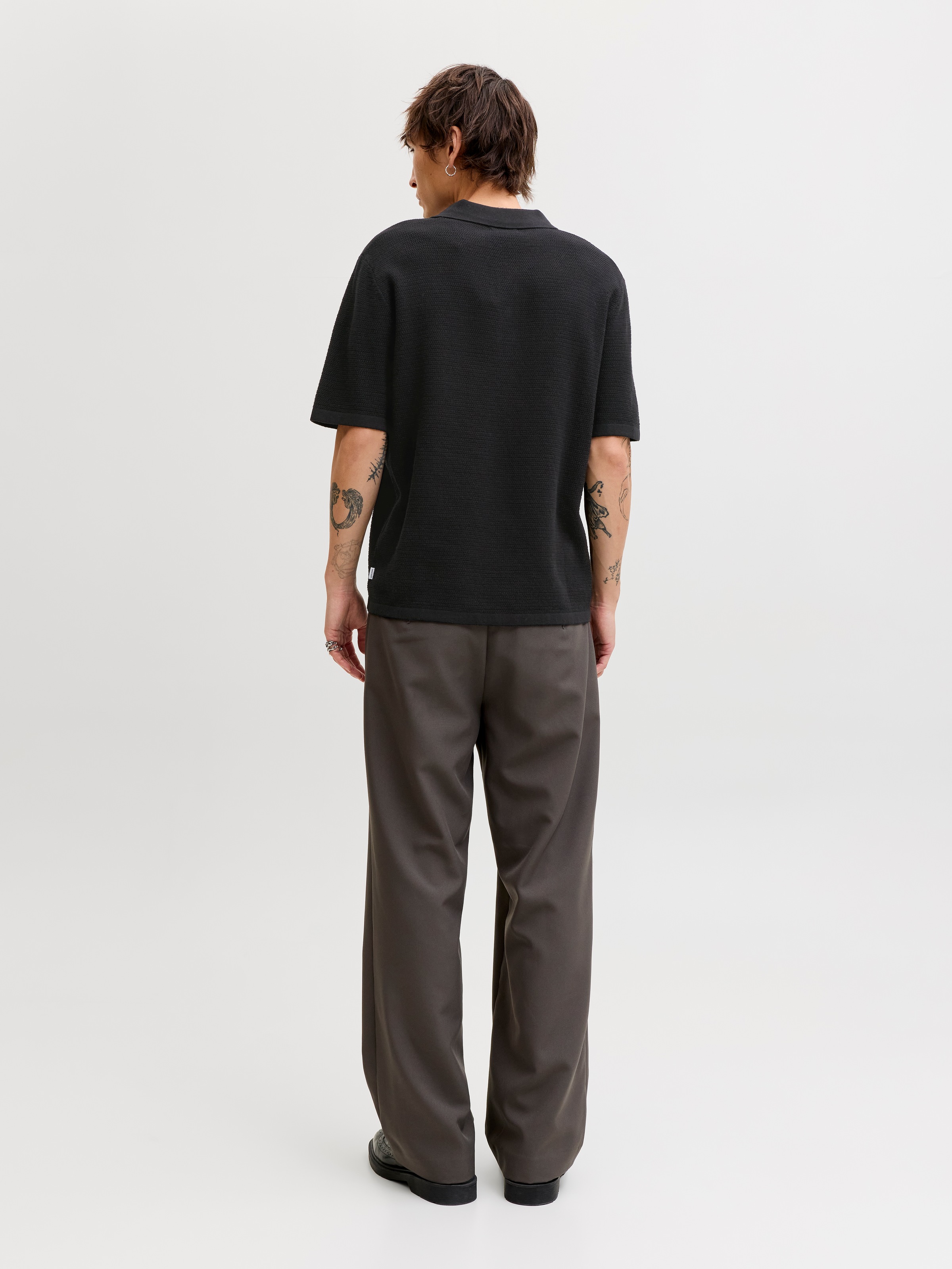 Jack & Jones Pull à manches courtes »JJEGEORGE KNIT POLO SS SN« mit Polo Kragen