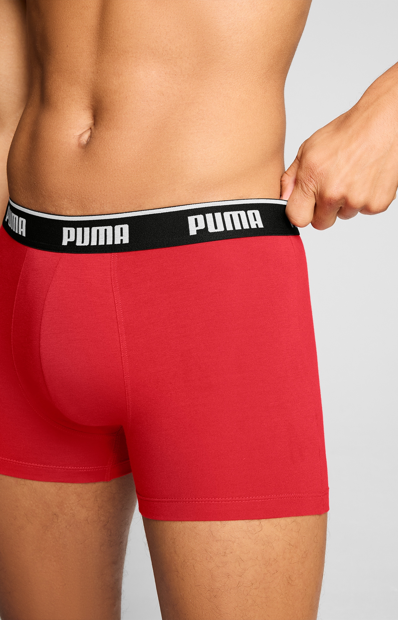 PUMA Boxershorts »PUMA MEN EVERYDAY BASIC BOXERS 3P« Komfortabler elastischer Logobund