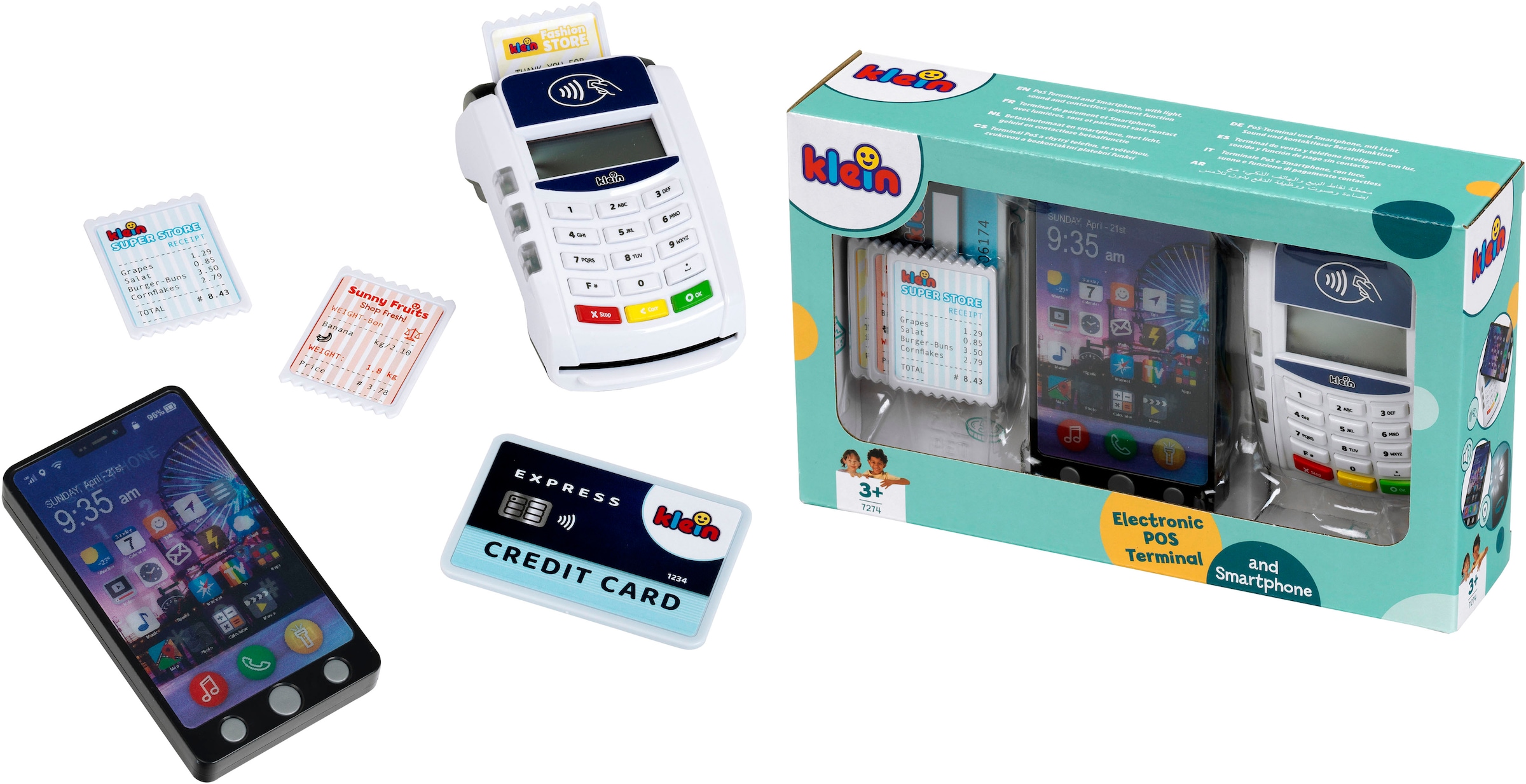 Klein Spielkasse »PoS Terminal und Smartphone« mit Licht und Sound