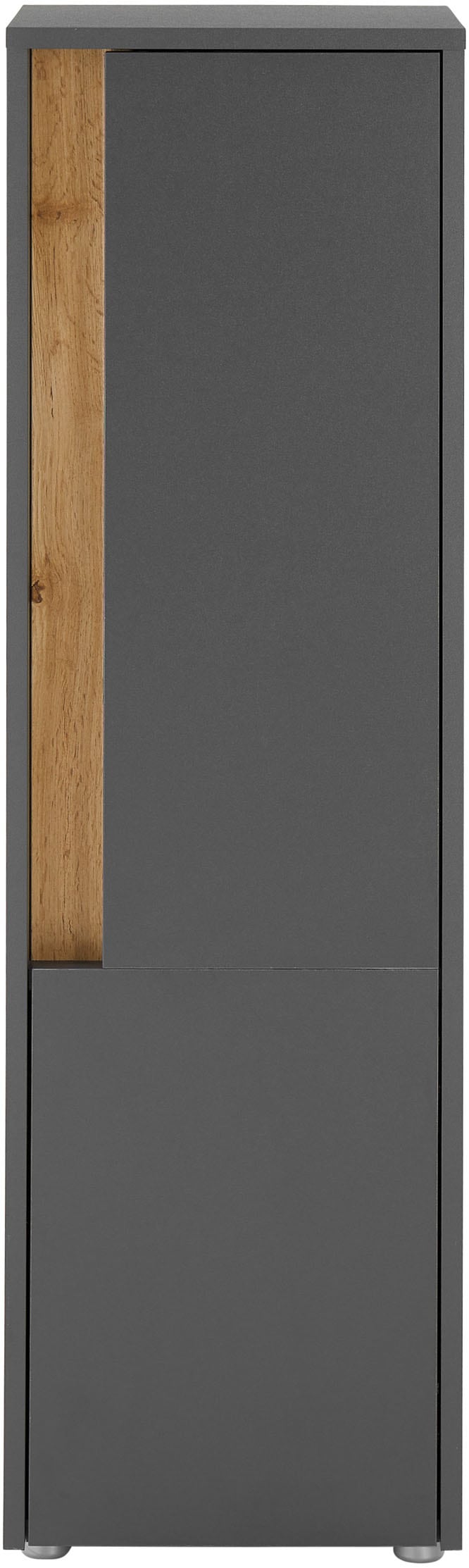 Home affaire Armoire intermédiaire »CITY/GIRON, Badschrank mit Griffmulde, Hochschrank in zeitlosem Design« in den Farben Weiss und Anthrazit verfügbar, viel Stauraum