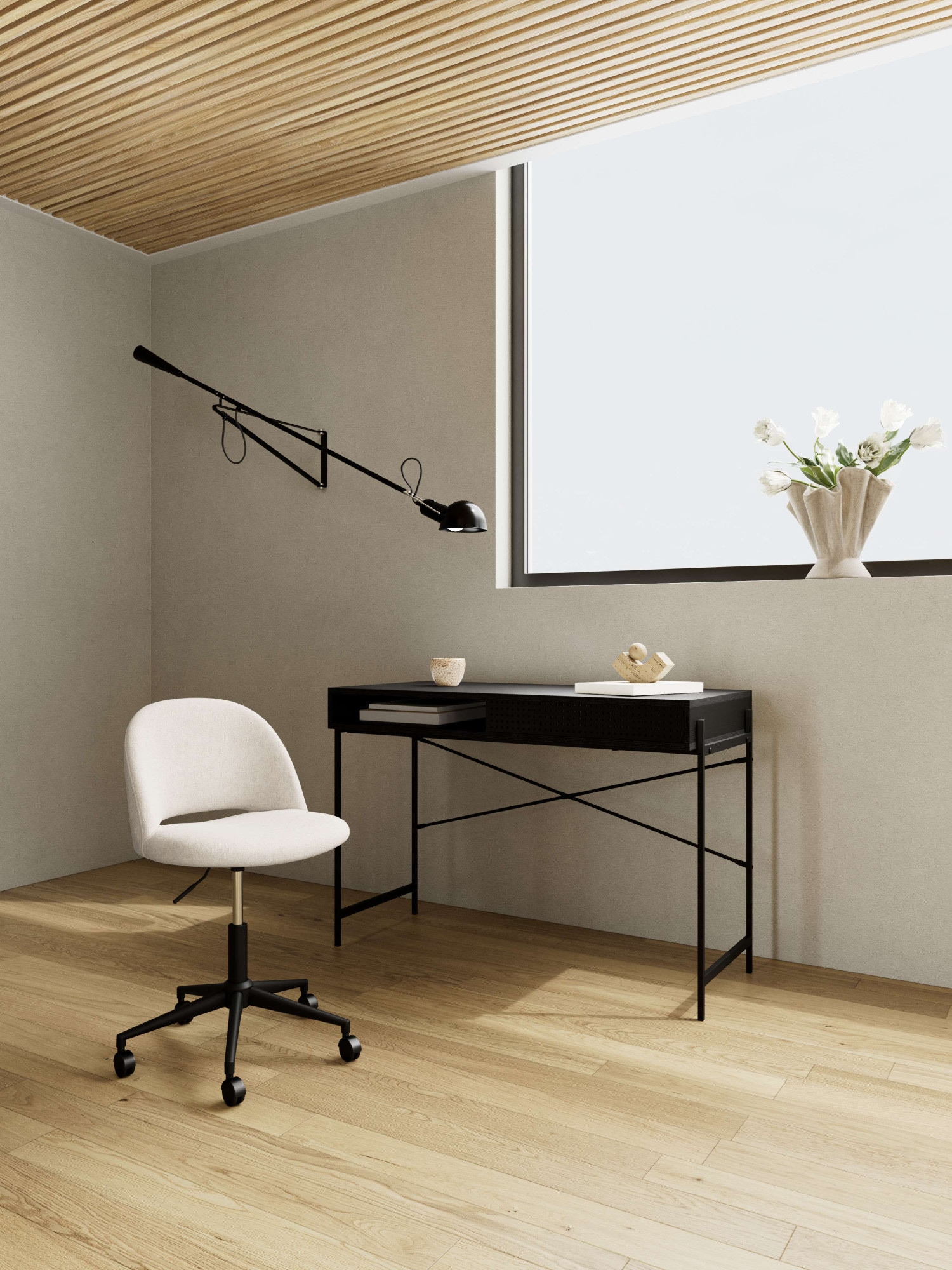 ACTONA GROUP Chaise de bureau »Allan -« () Stuhl, beige, 5 Stern, Drehfunktion