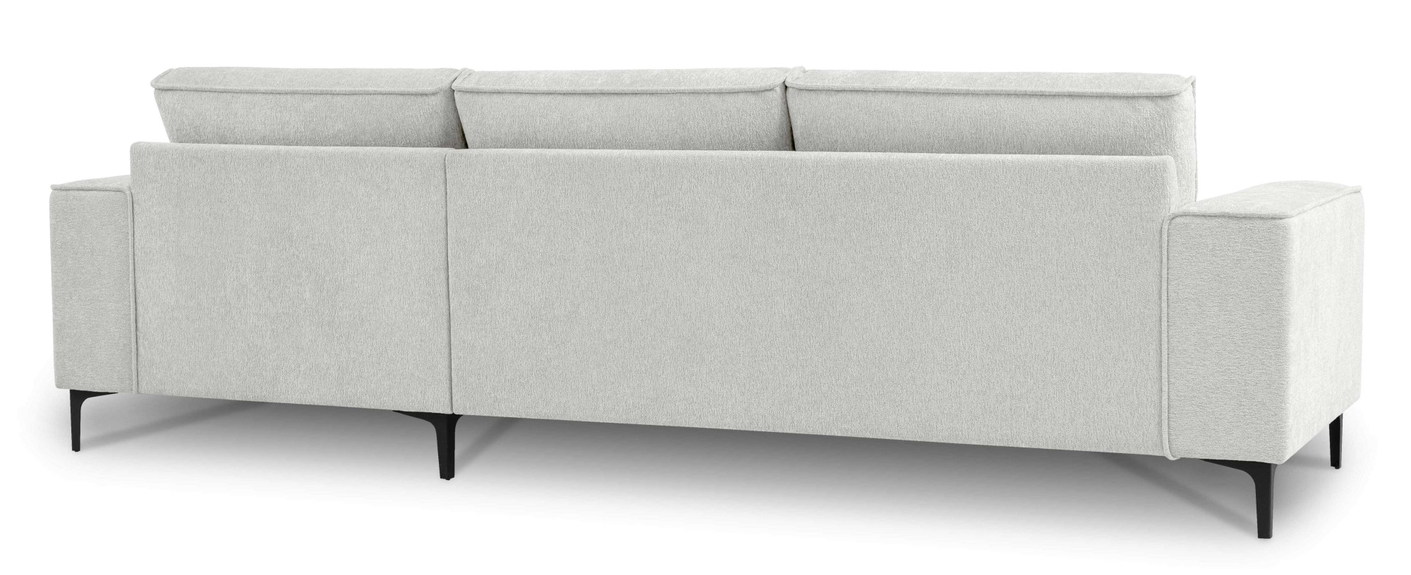 GOODproduct Canapé d'angle »OLAND Struktur L-Form, B: 280 cm, Skandi-Design« forme en L, 280 cm, suspension à ressorts ondulés, design scandinave, pieds en métal