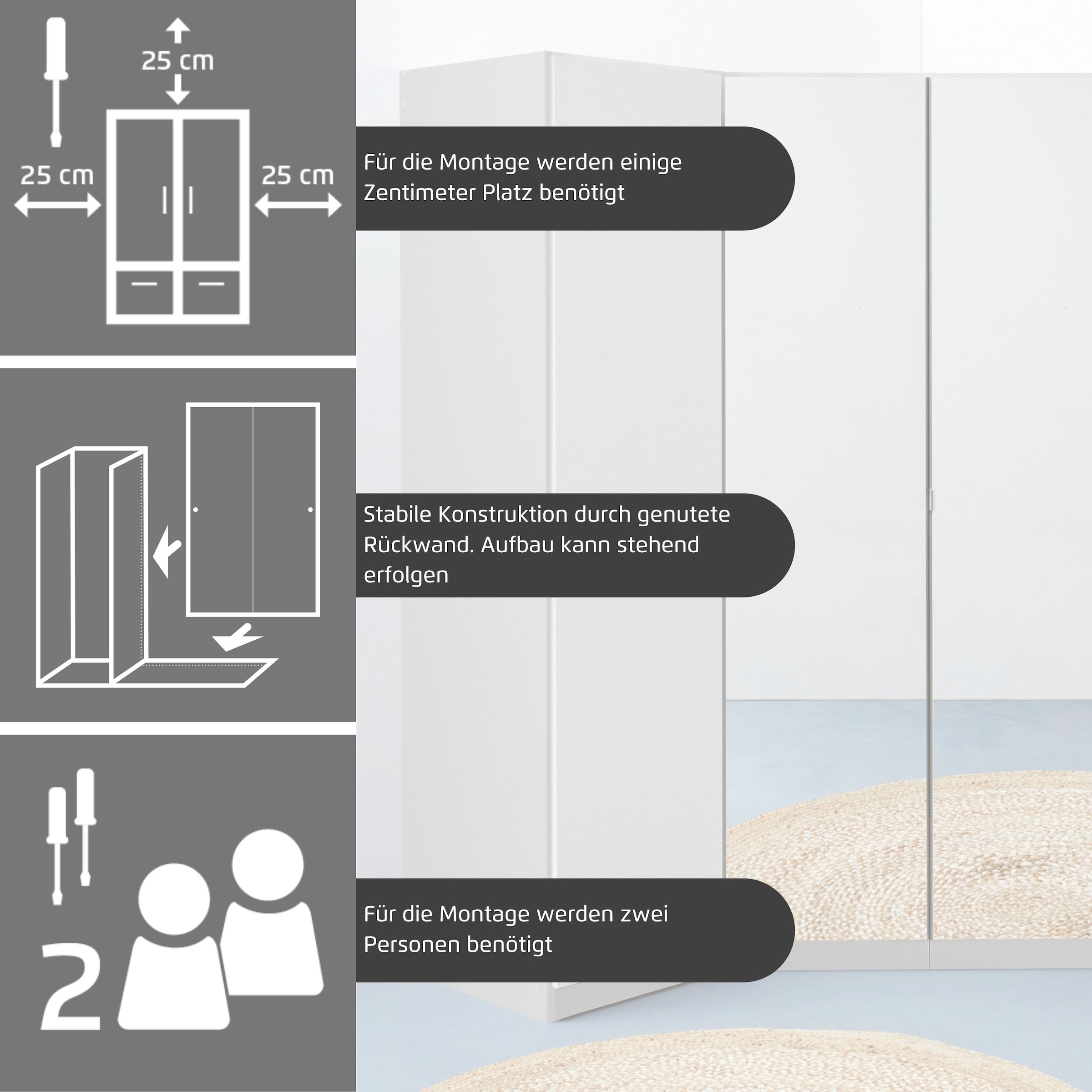 rauch Schrank-Set »Kleiderschrank Schrank Garderobe Wäscheschrank VANDOR« Set, 