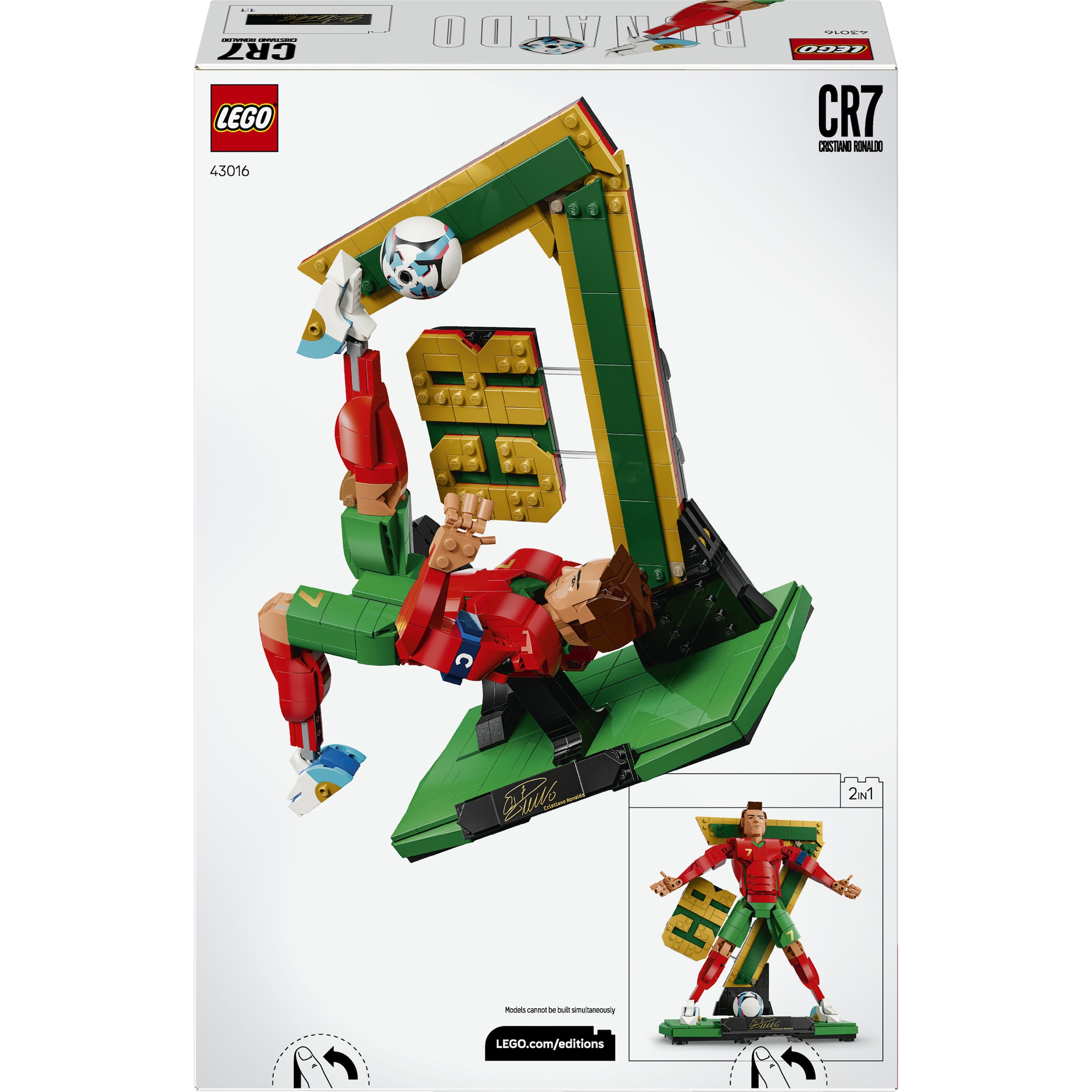 LEGO® Konstruktionsspielsteine »Cristiano Ronaldo – Fussballlegende (43016), LEGO Editions Football«