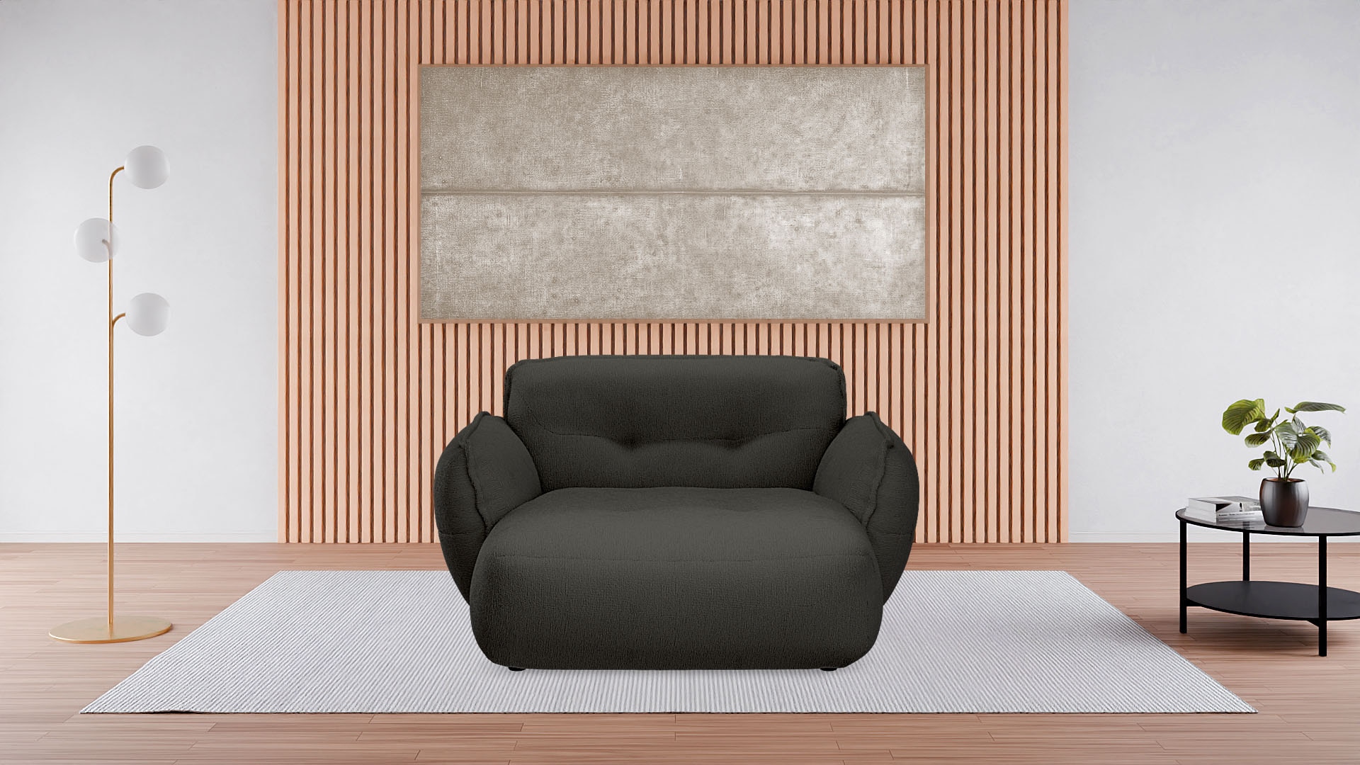 BETYPE Chaiselongue »Be Fluffy, moderner Love Seat, XXL Sofa, Lese-Sessel, Big-Sessel für 2« Softes Sitzgefühl, moderne Kedernaht, hochwertiger Bezug
