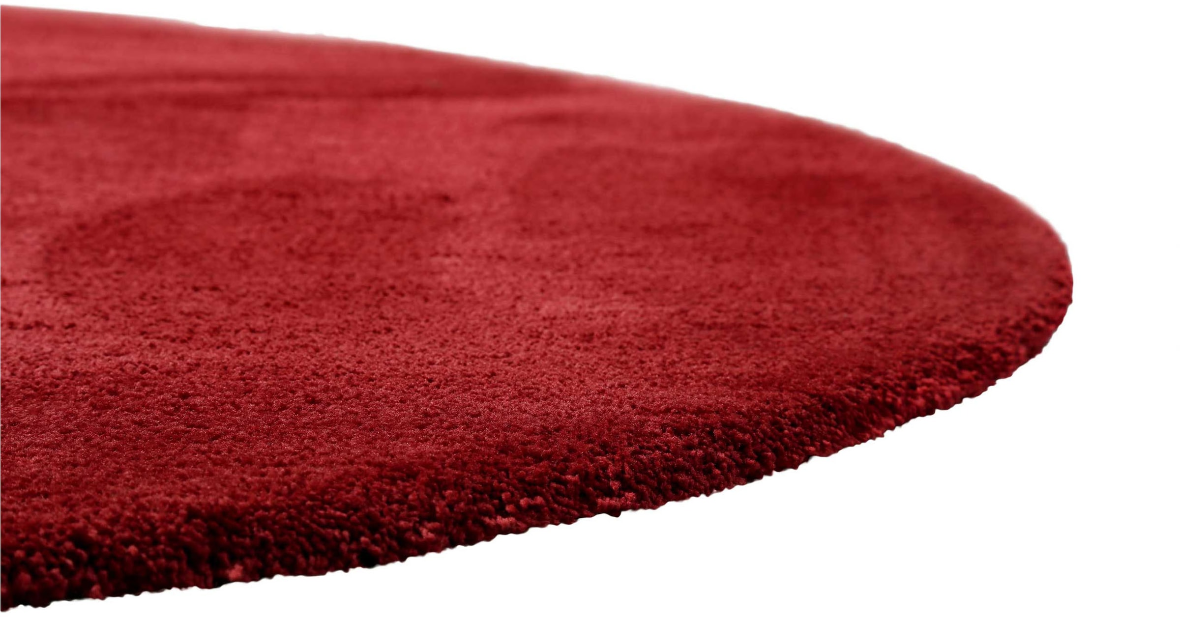 Homie Living Tapis »Pisa« Rond 25 mm Höhe Hochflor, Microfaser, uni, weich, Shaggy, Wohnzimmer, Schlafzimmer