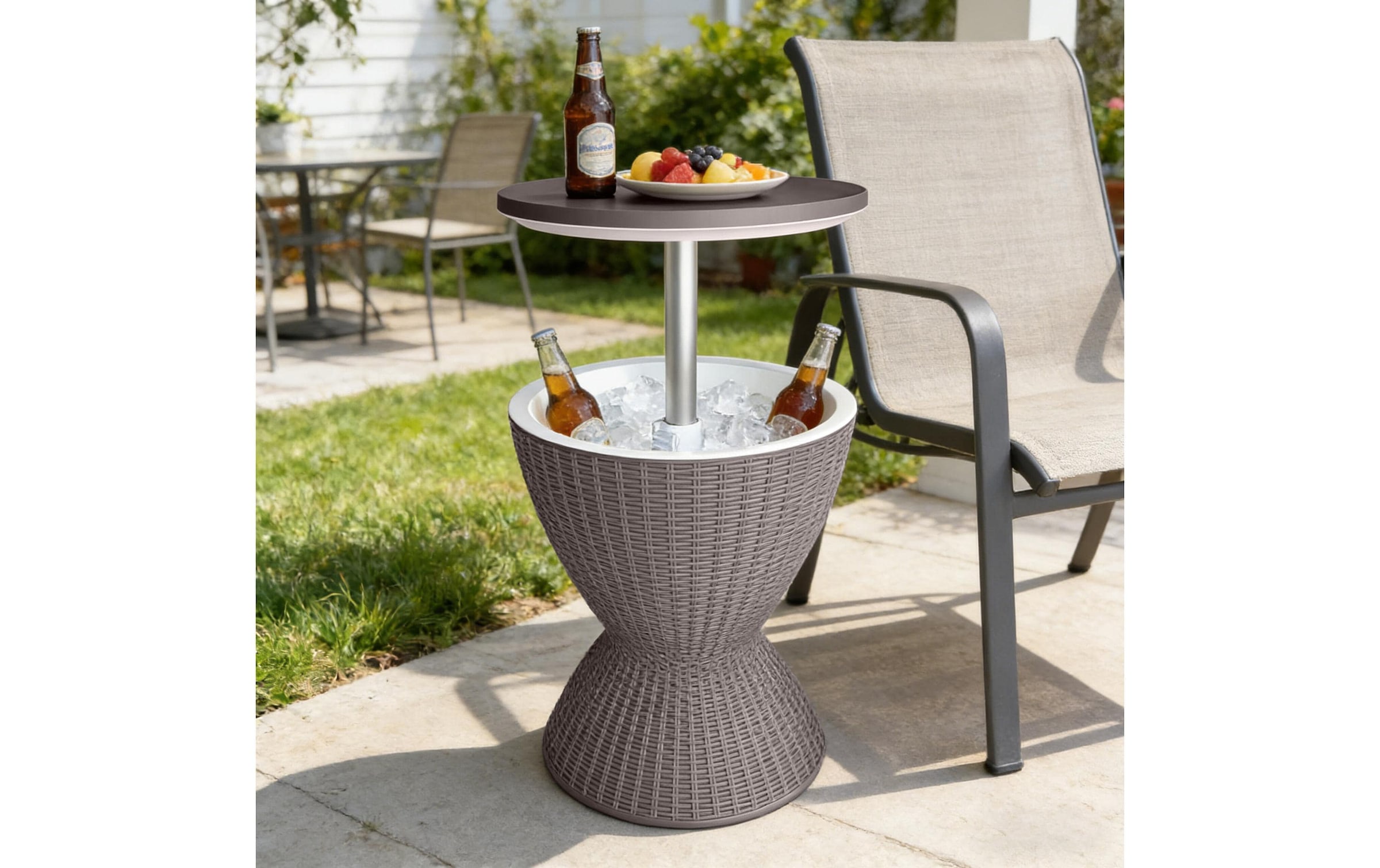 relaxdays Table d'appoint »mit Kühlfunktion 30 L 48.5 x 82 cm«