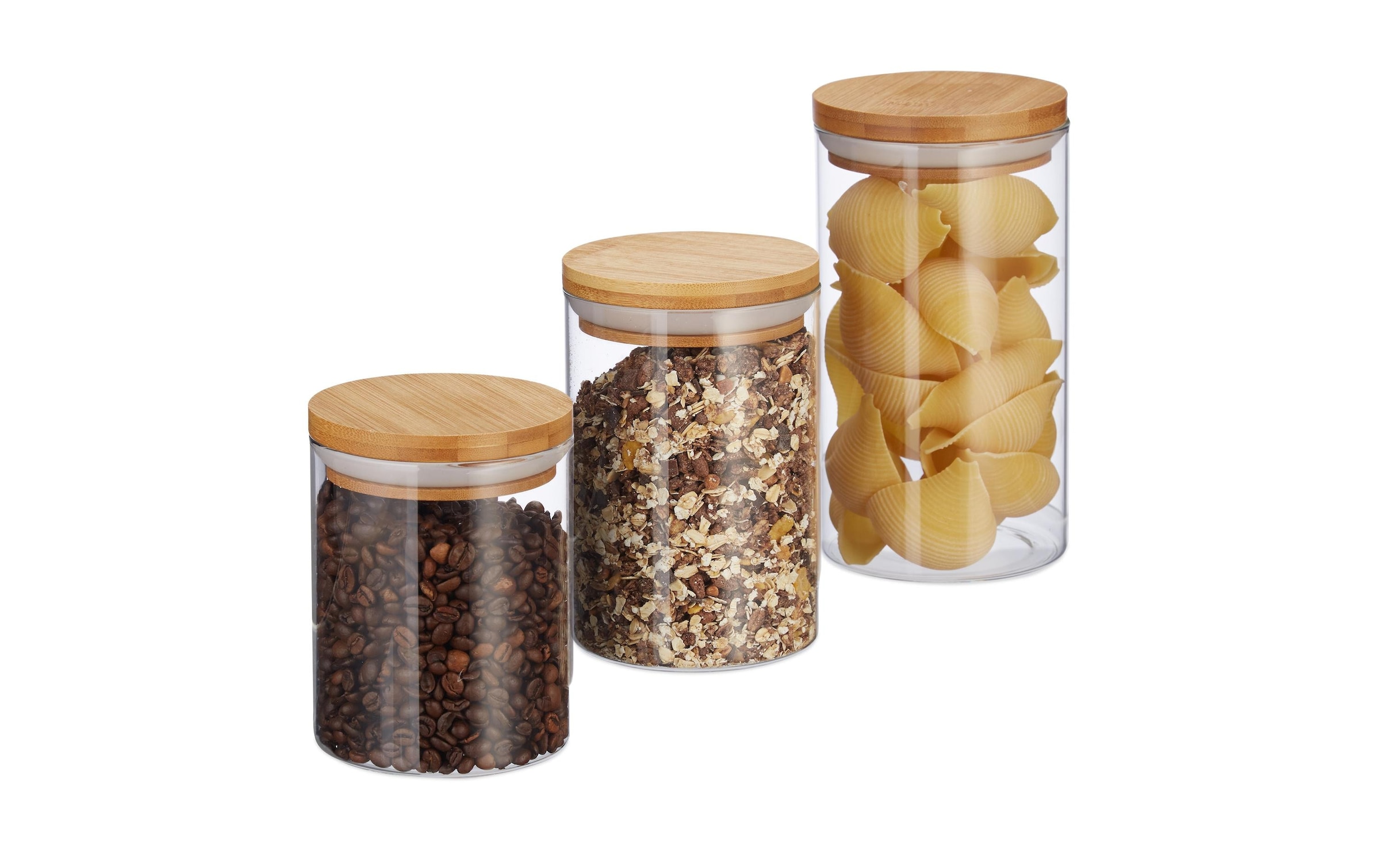 relaxdays Bocal à provisions »1 l« compatible lave-vaisselle