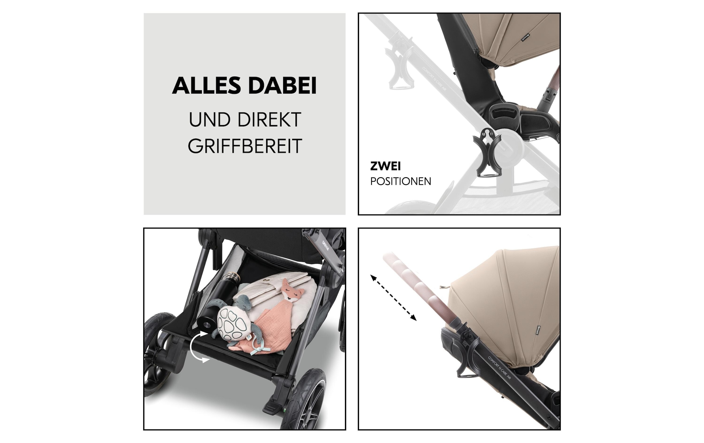 Hauck Kombi-Kinderwagen »Comfort N Care Air« 22 kg Belastbarkeit bis 22 kg