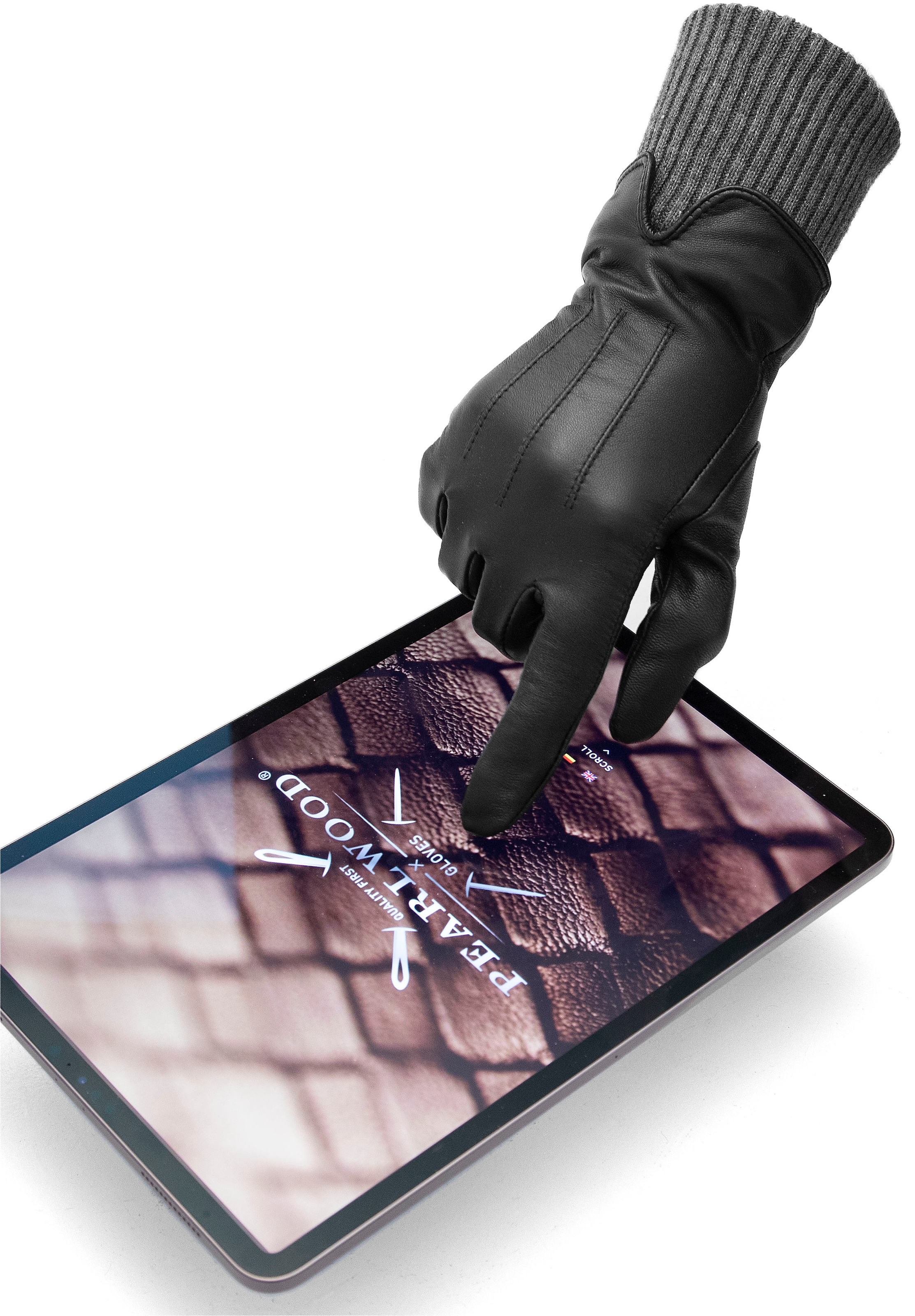 PEARLWOOD Lederhandschuhe Touchscreen proofed - mit 10 Fingern bedienbar
