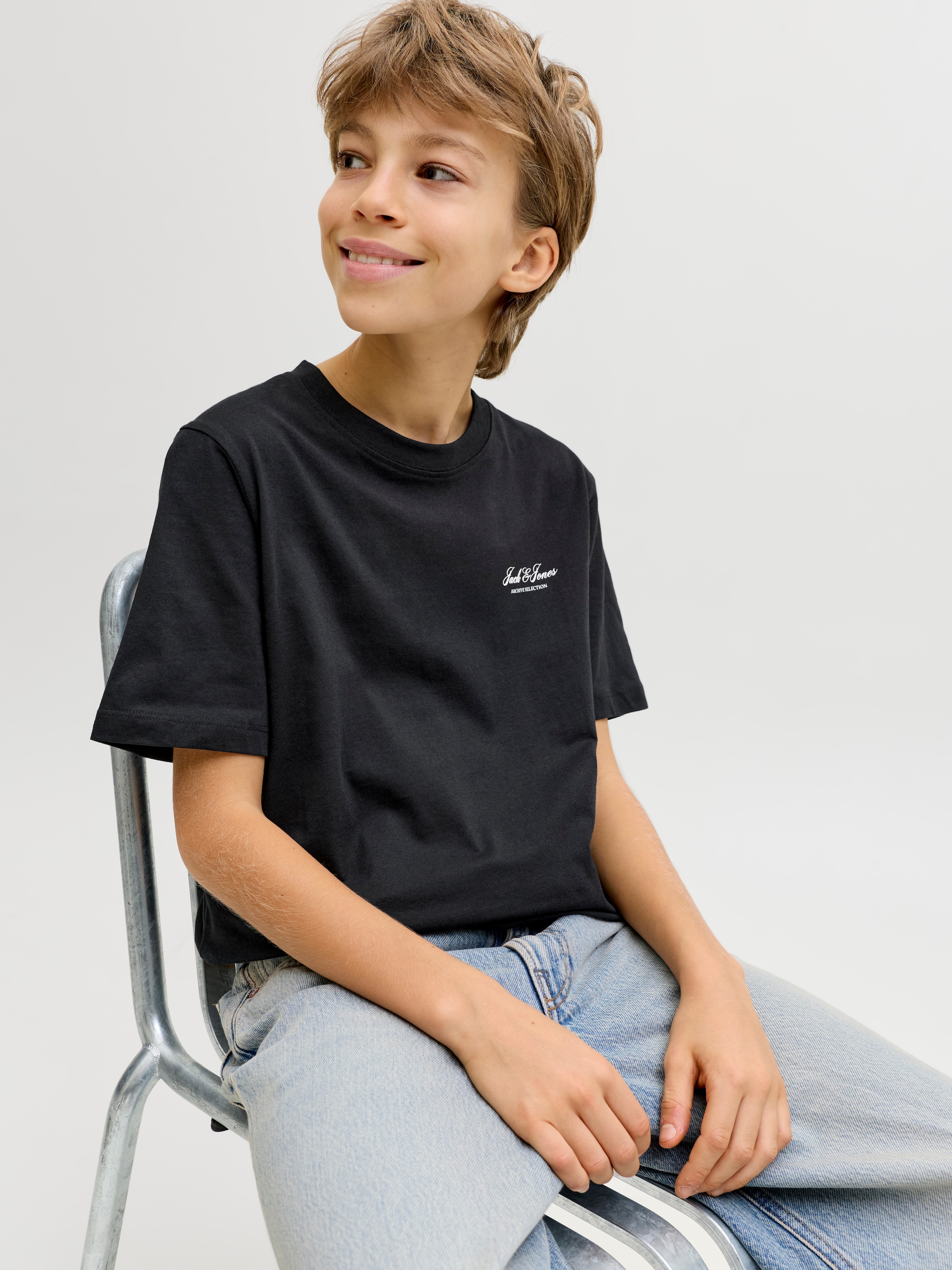 Jack & Jones Junior Rundhalsshirt »JJEARCHIVE GRAPHIC TEE SS ONECK NOOS JNR« Baumwolle, relaxed fit