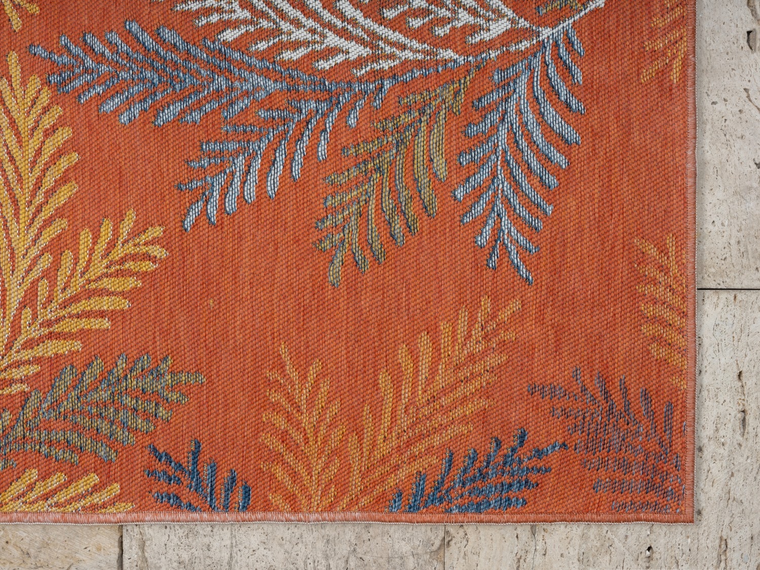 Myflair Möbel & Accessoires Teppich »Johanna, LAGERRÄUMUNG!« rechteckig 6 mm Höhe Wendeteppich, Blätter Motiv, Outdoor geeignet, Balkon, Terrasse