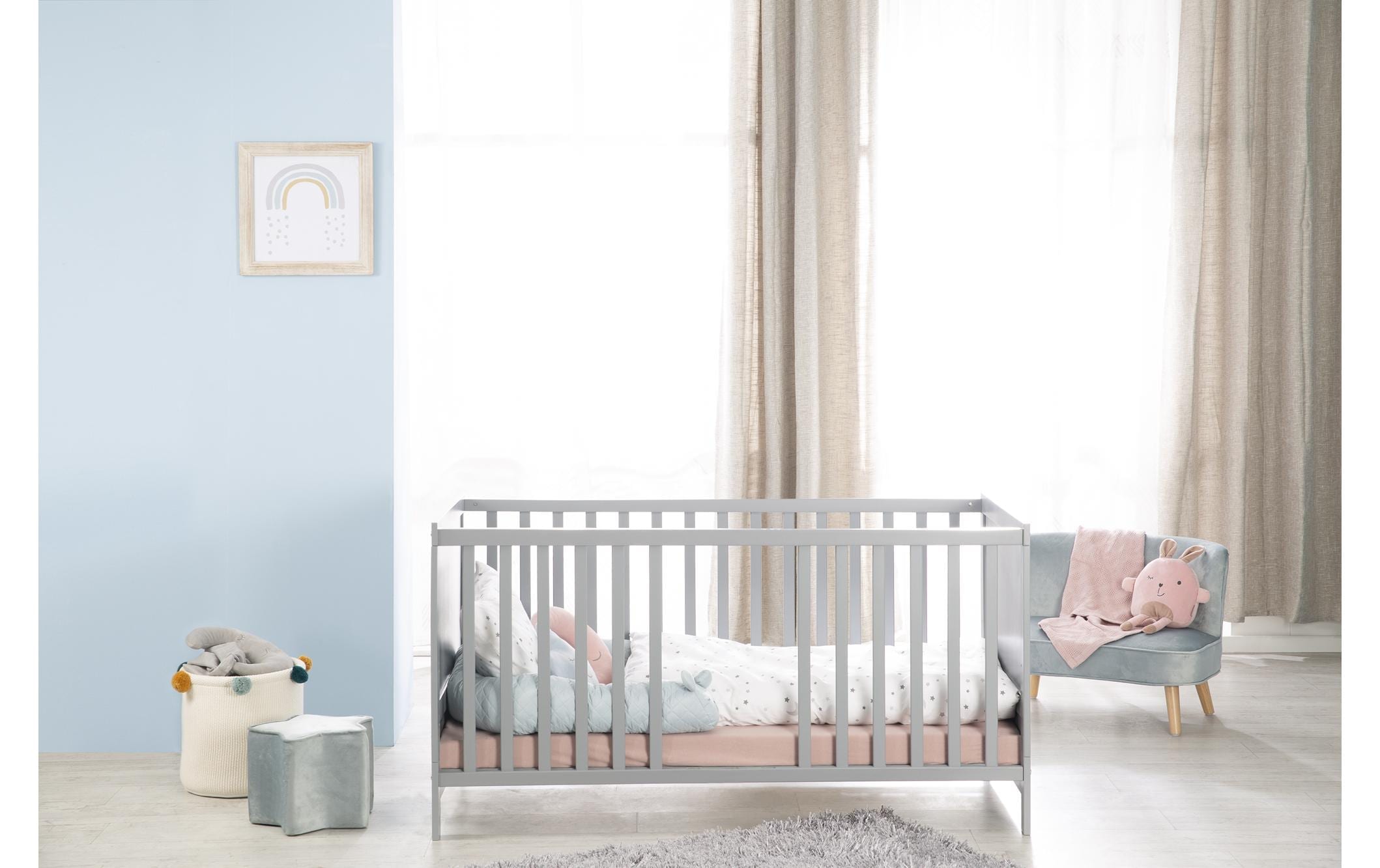 roba® Lit d'enfant »Kombi-Kinderbett 70 x 140 cm Holz umbaubar«