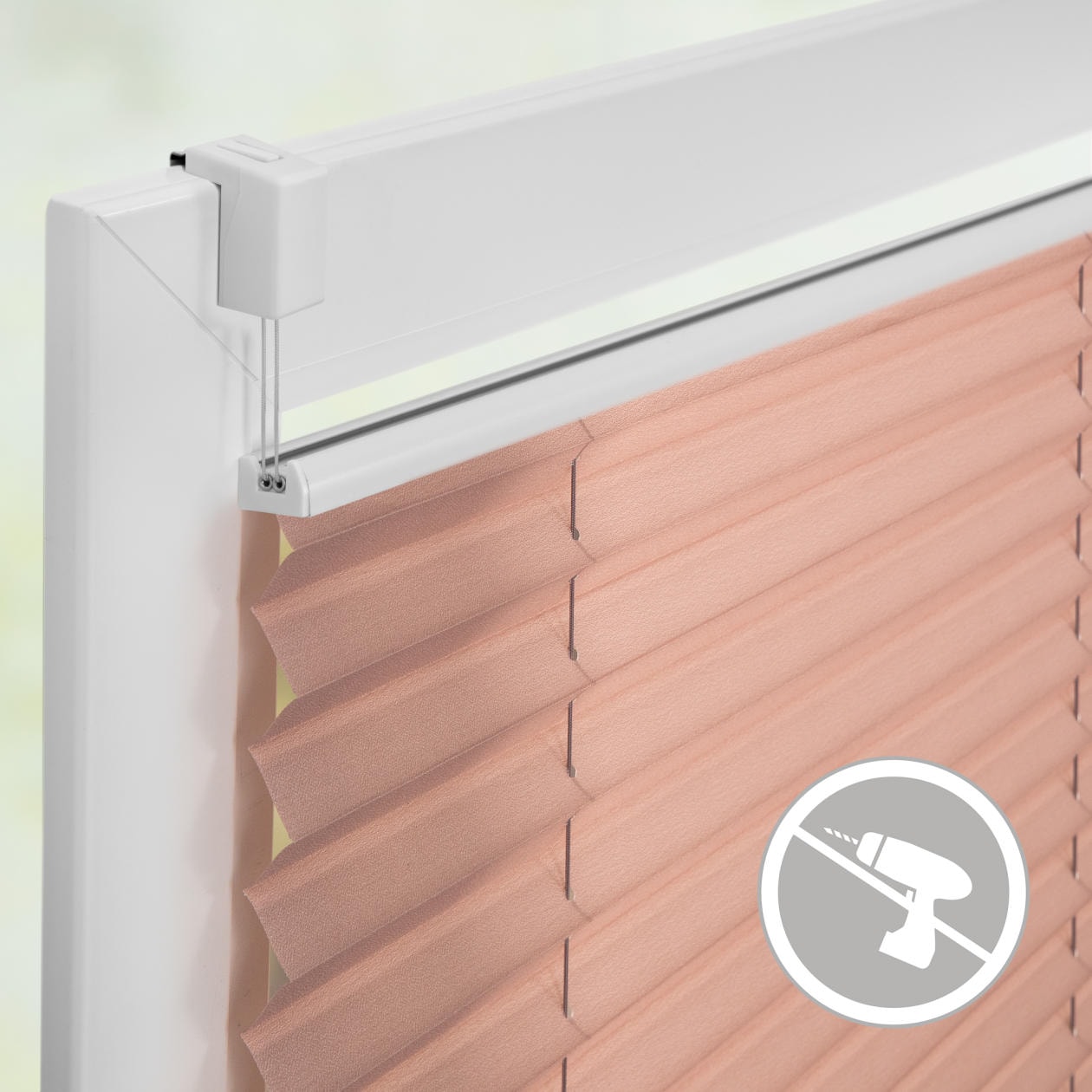 LICHTBLICK ORIGINAL Plissee »Plissee Klemmfix, ohne Bohren, verspannt« blickdicht ohne Bohren verspannt lichtdurchlässig, blickdicht