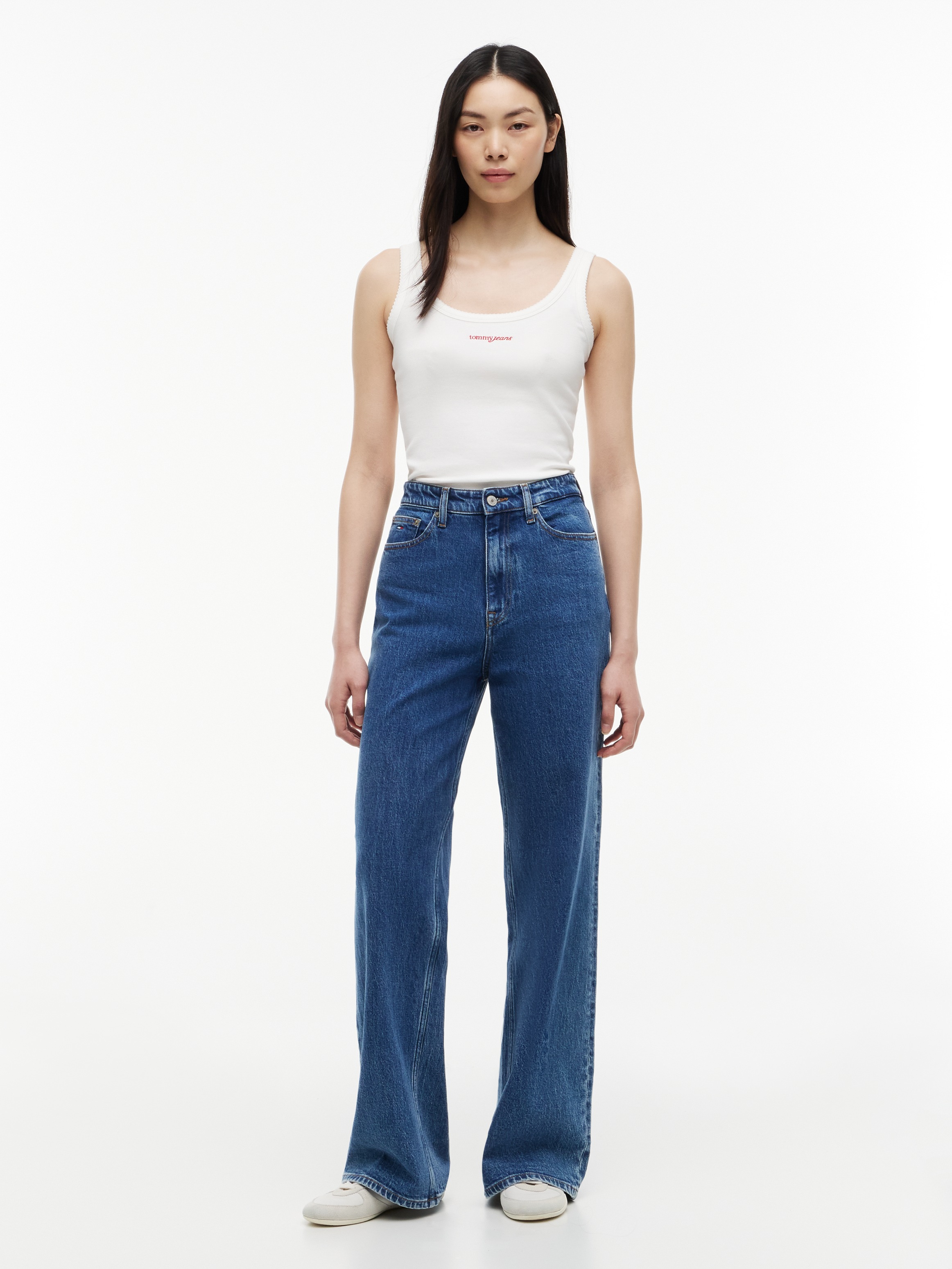 Tommy Jeans Jeans taille haute »CLAIRE HR WIDE BJ4133« mélange de coton, coupe décontractée