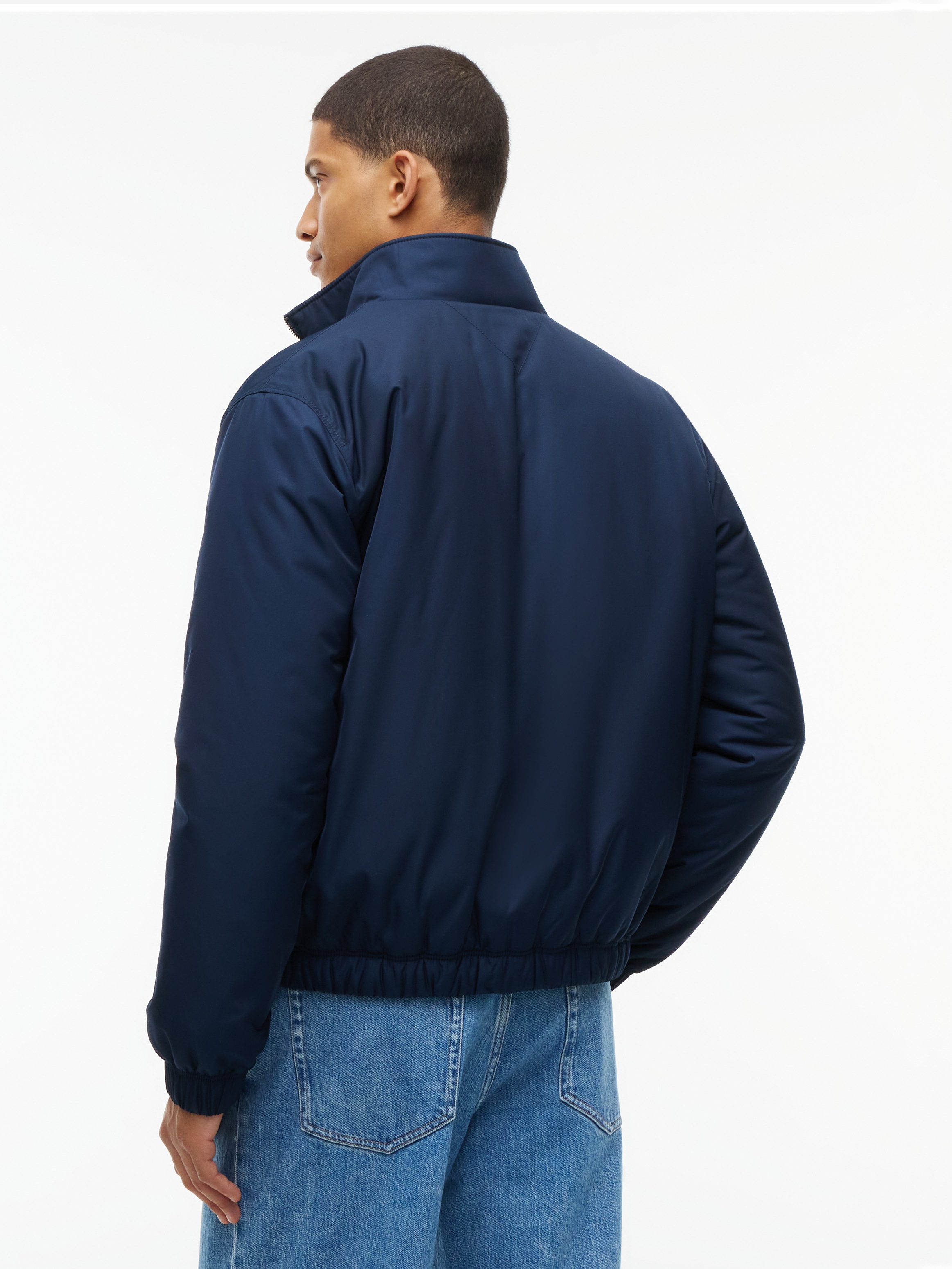 Tommy Jeans Blouson »TJM ESSENTIAL PADDED JACKET EXT« veste de loisirs, veste de mi-saison brillante, bord-côtes stretch, col montant