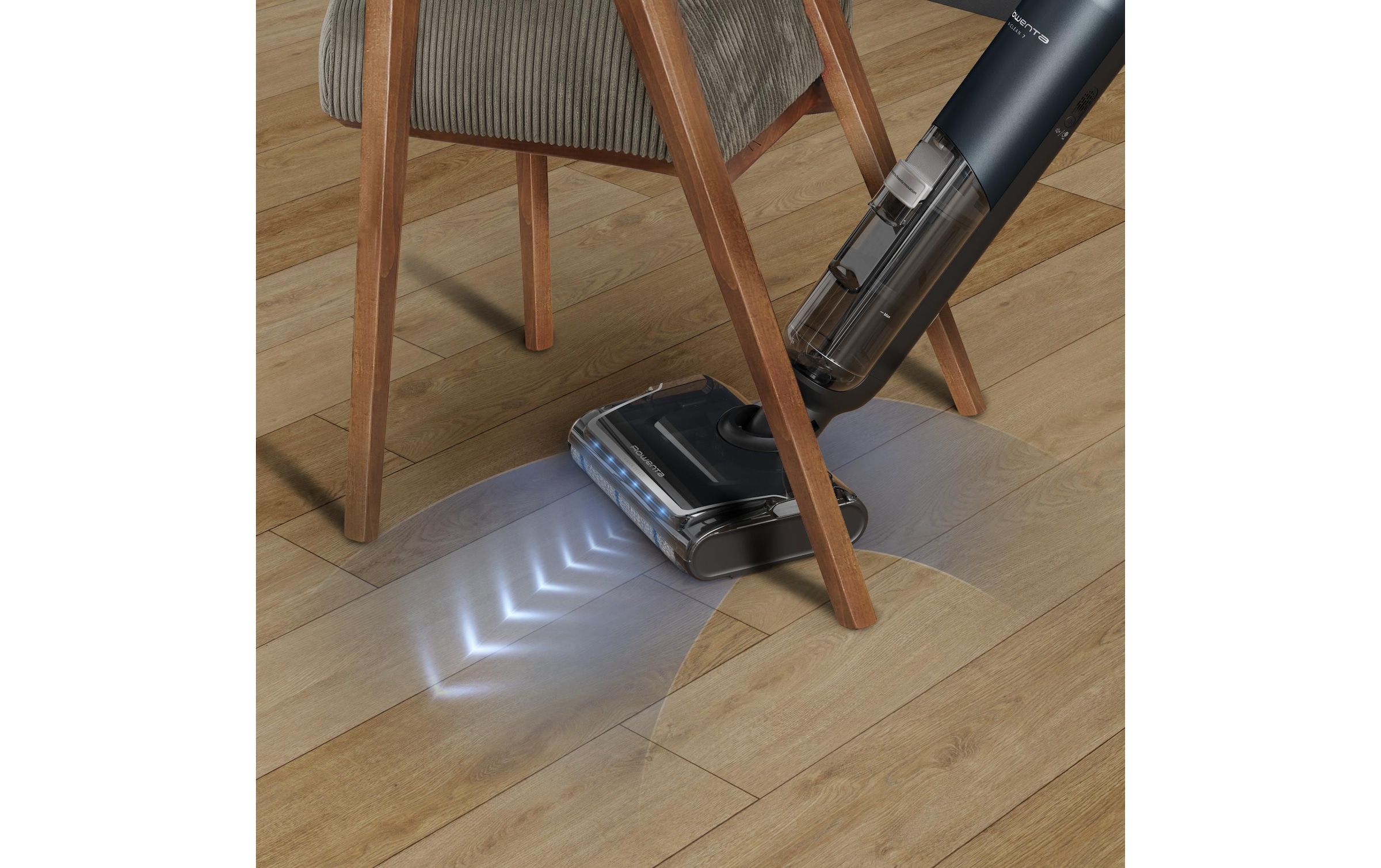 Rowenta Nass-Trocken-Sauger »X-Clean 7, Saugen und Wischen, LED-Display, 180° abflachbares Design« selbstreinigend, selbstfahrendes Walzensystem, für Hartböden, GZ5735