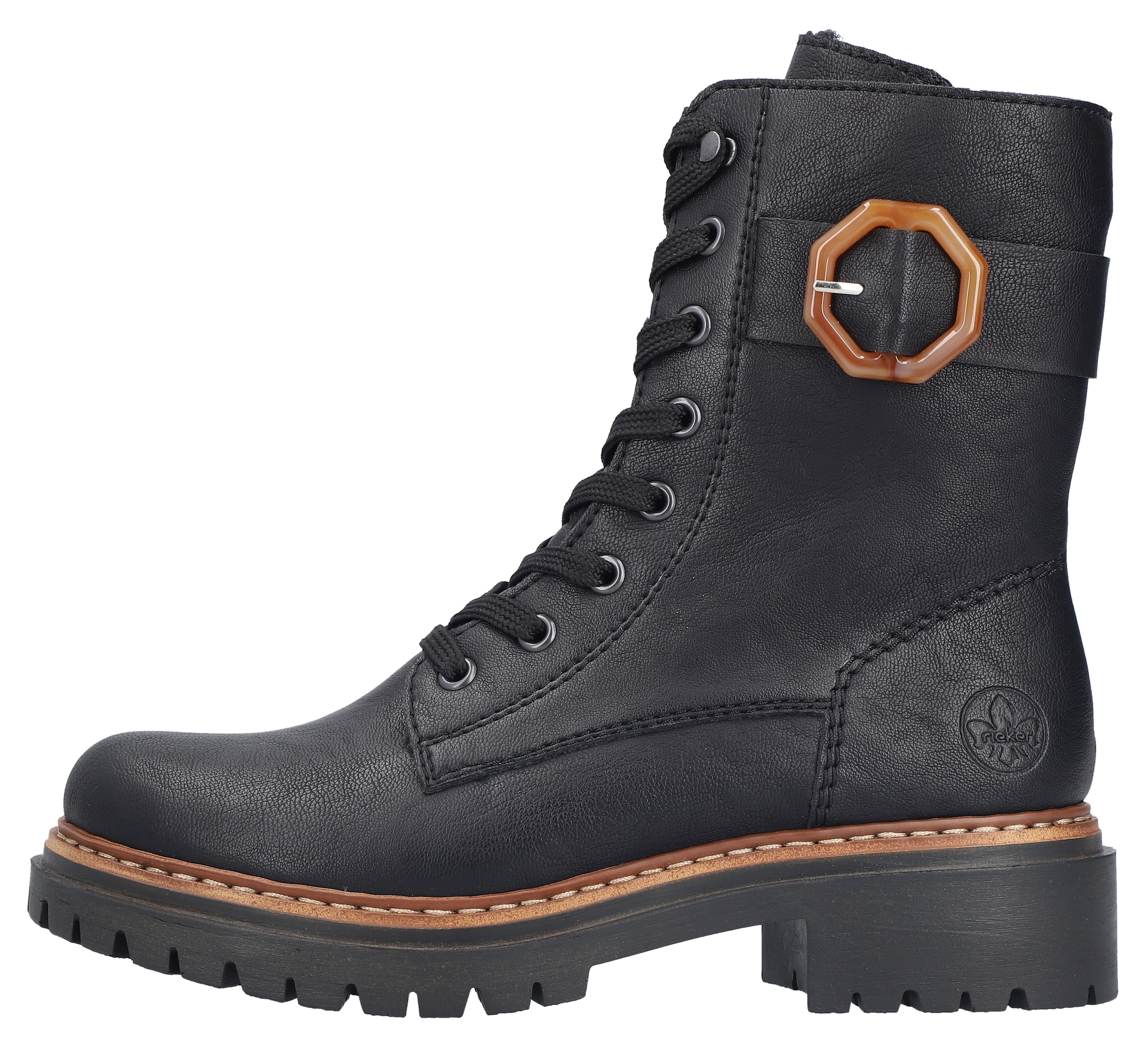 Rieker Winterstiefelette  Schnürboots, Schnürstiefelette, Profilsohle, mit Innenreissverschluss