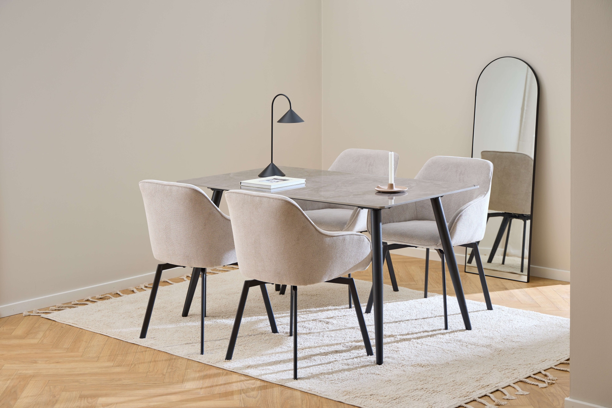ACTONA GROUP Chaise de salle à manger »Clara, Stuhl, Polsterstuhl, Armlehnenstuhl« () 2 cuisAvec accoudoirs, fonction de retour automatique, rotation, lot de 2