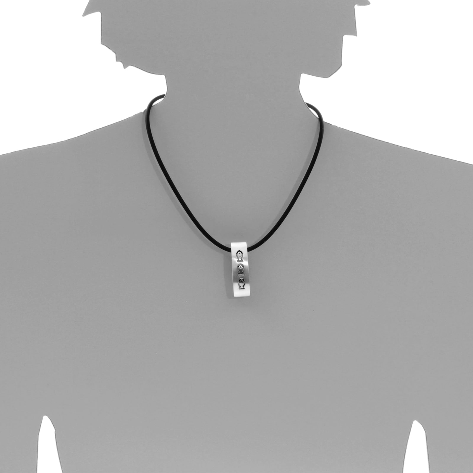 OSTSEE-SCHMUCK Collier »Ostsee-Schmuck Halsreif mit Anhänger Fisch - Kautschukreif«