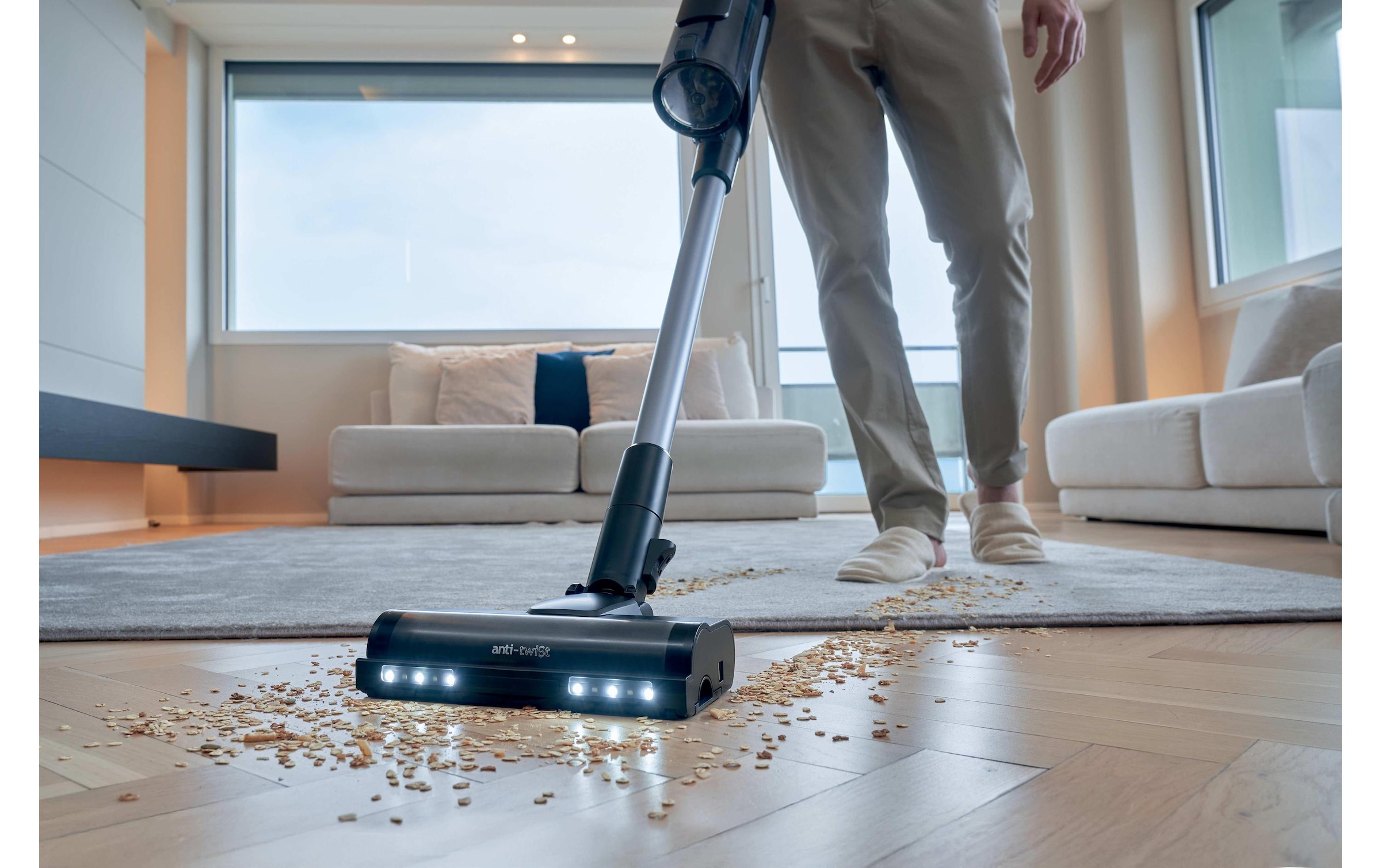 Hoover Akku-Hand-und Stielstaubsauger »HF610H 11« Kabelloser Staubsauger mit intelligenter Bodenerkennung