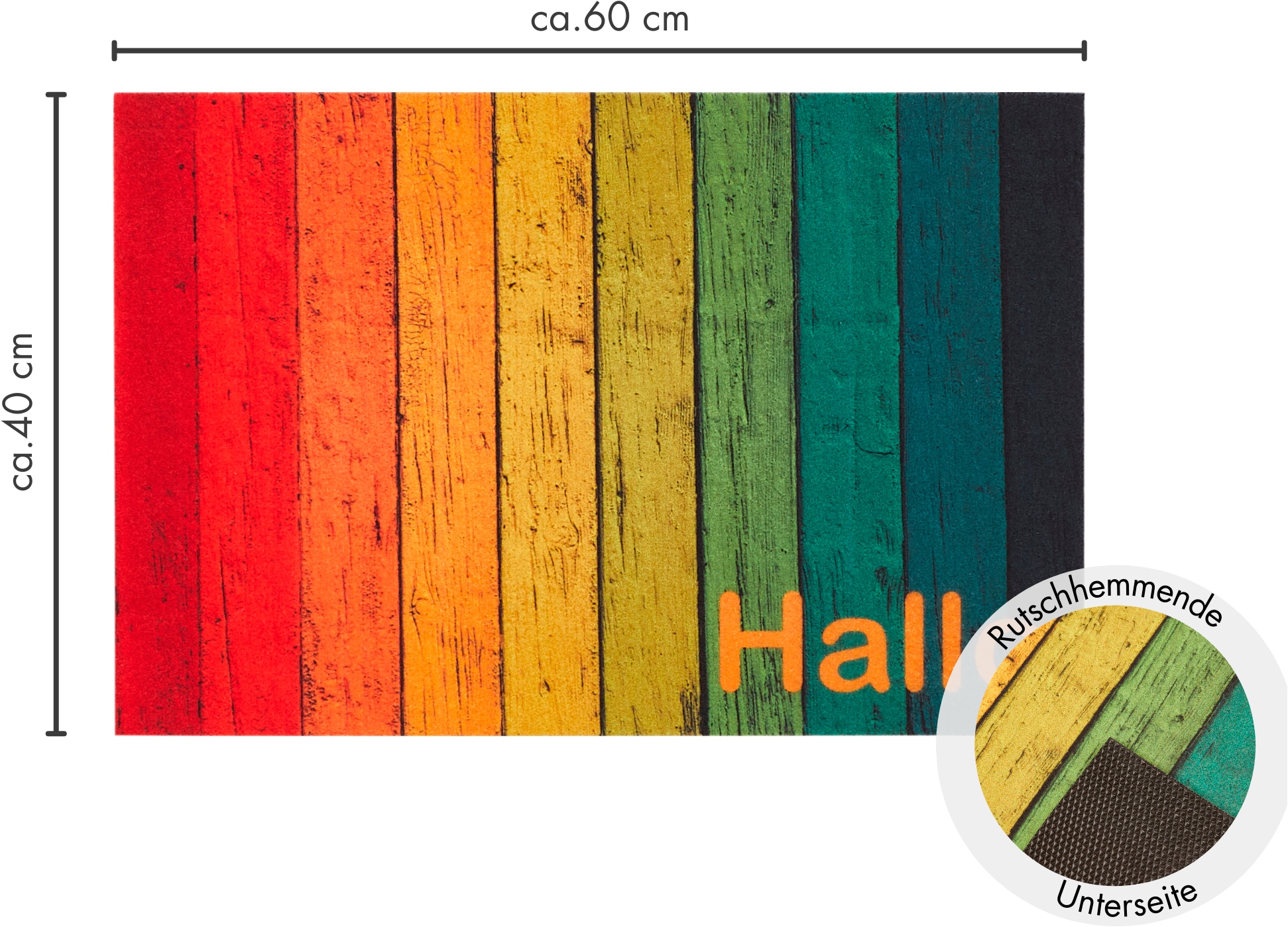 Andiamo Fussmatte »Modern« rechteckig 6,5 mm Höhe Schmutzfangmatte, bedruckt, diverse Motive, In- und Outdoor geeignet