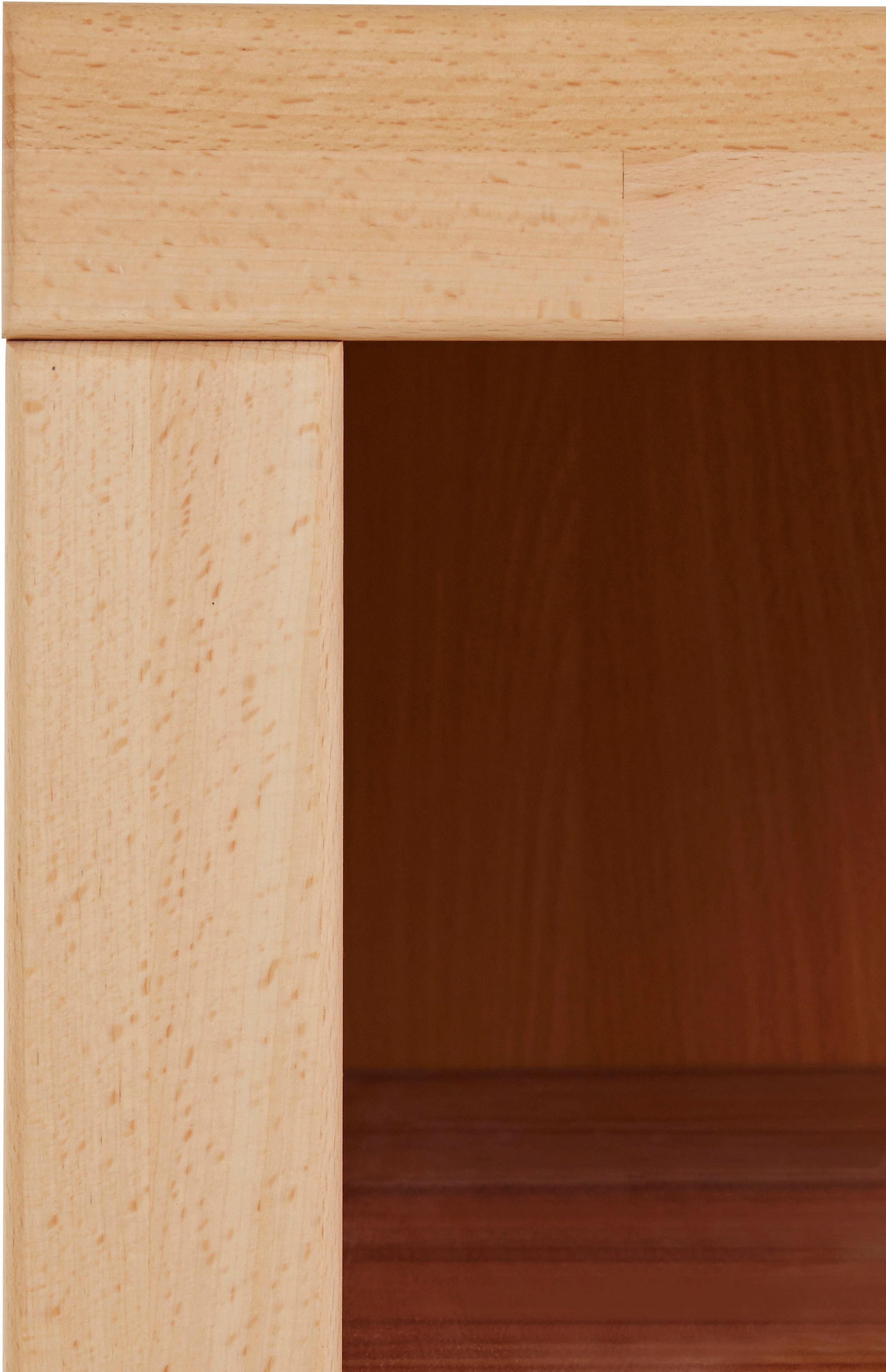 GOODproduct Sideboard »Ribe,130cm breit, Fronten Massivholz,7 Fächer« Holz massiv, Holzwerkstoff, Metall Griffe,3 Türen