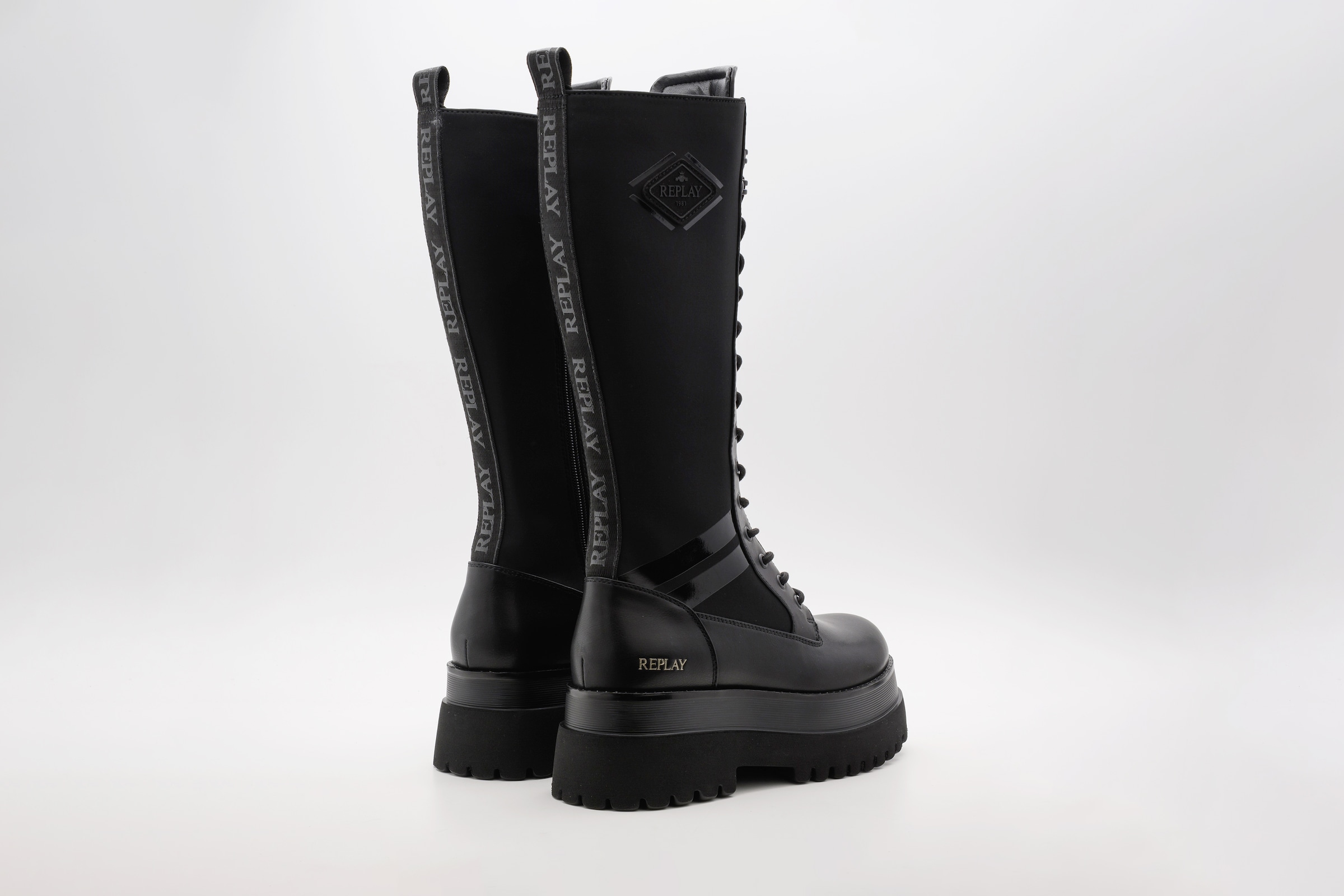 Replay Bottes »ANY REBEL«  Plateaustiefel, Schnürstiefel mit Logoschriftzug