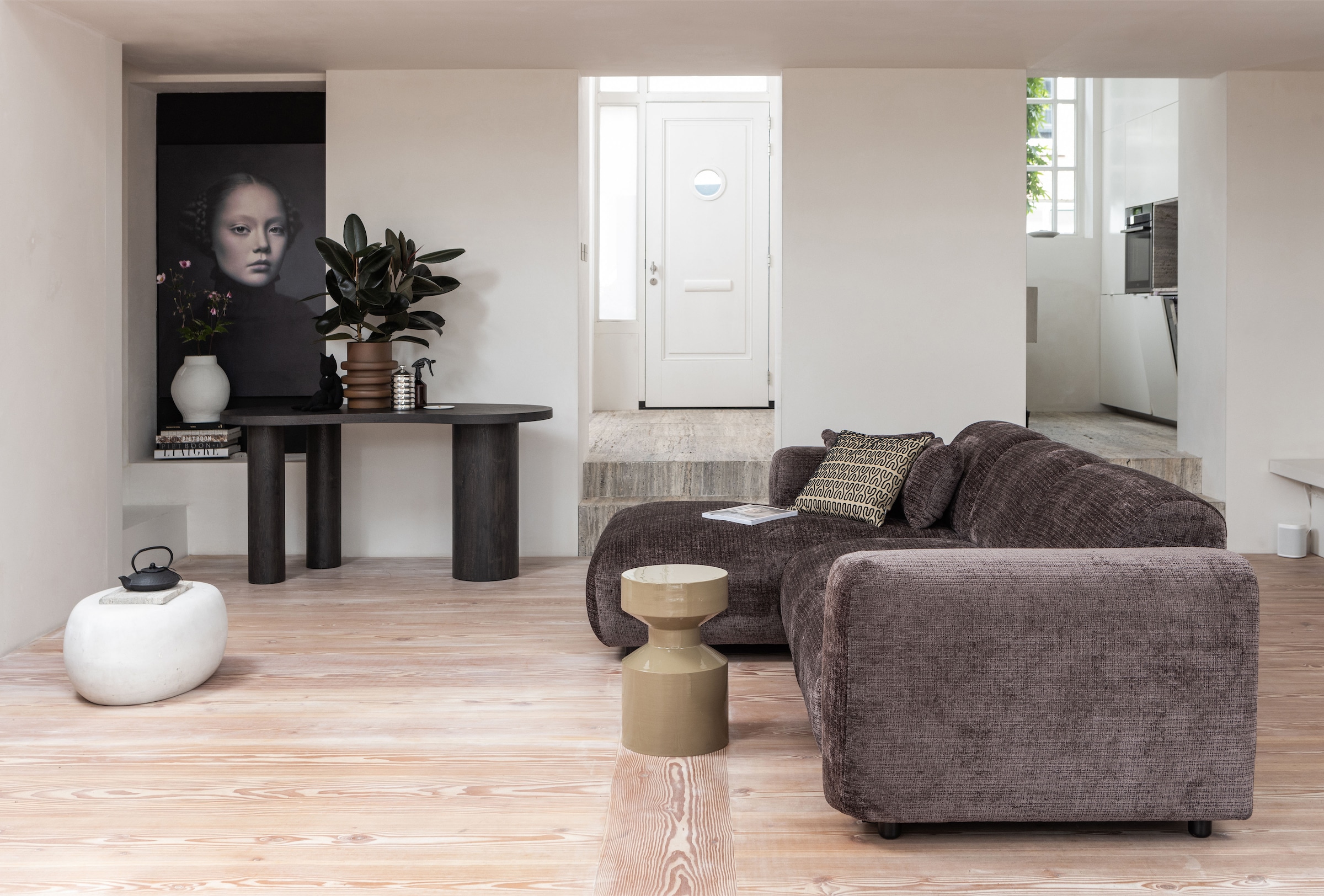 WOOOD Schreibtisch »Maan aus MDF mit 3D-Papierbelag, organische Form 150x70x75 cm« Tragkraft 100 kg, einfach zu montieren, sichtbare Maserung