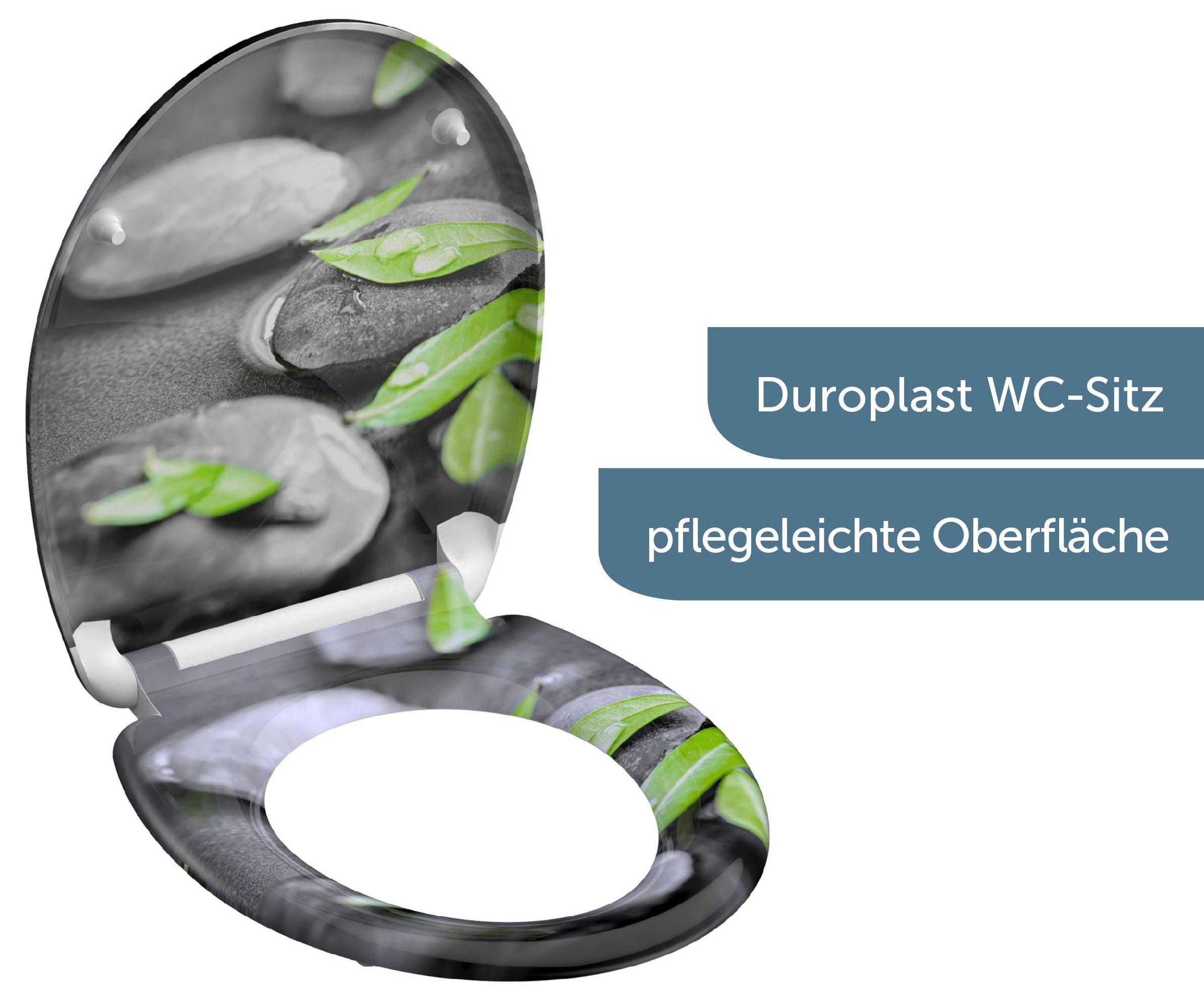 Schütte WC-Sitz »Stone« Duroplast, mit Absenkautomatik und Schnellverschluss