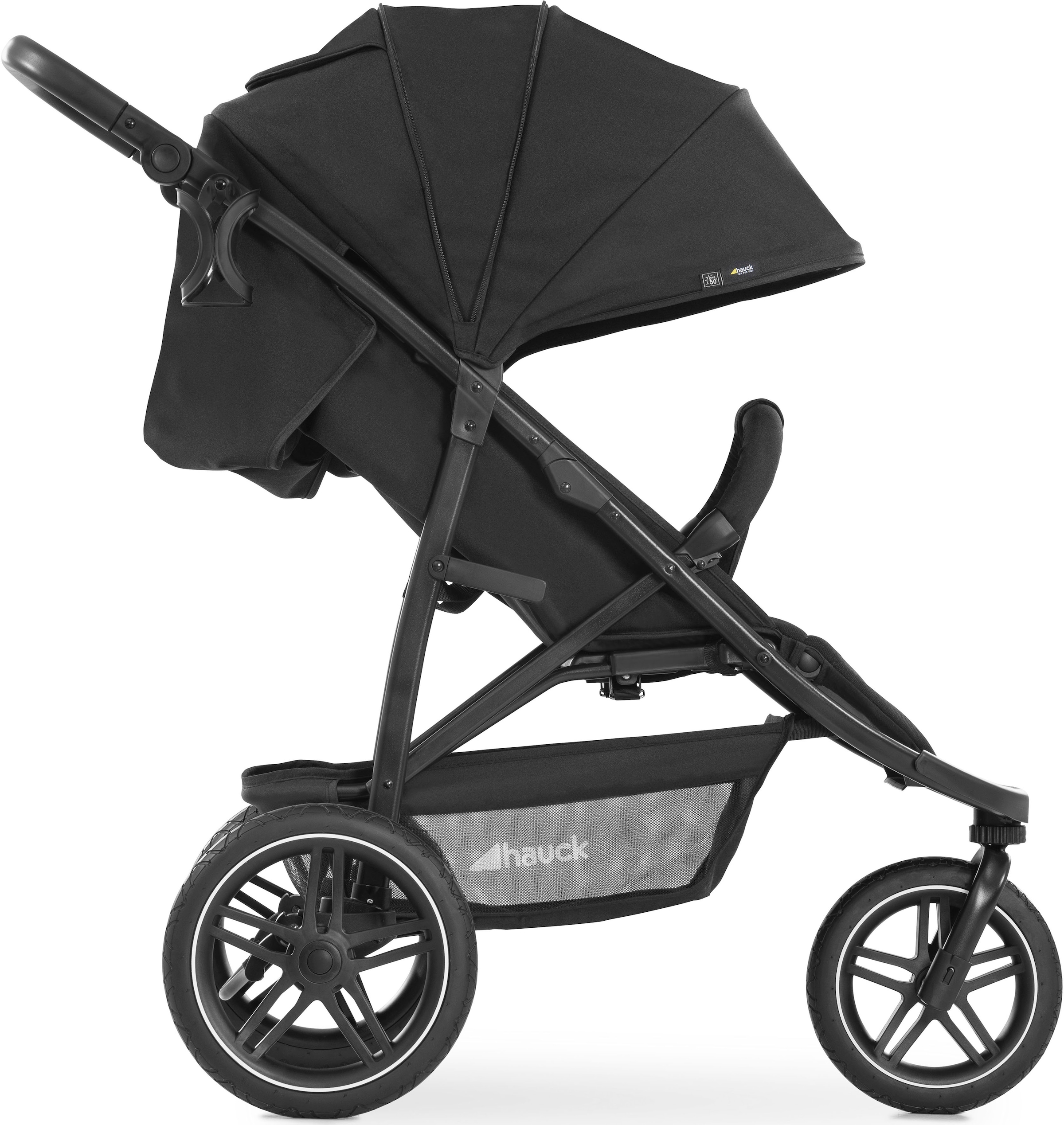Hauck Dreirad-Kinderwagen »Rapid 3R, black« 22 kg mit schwenk- und feststellbarem Vorderrad