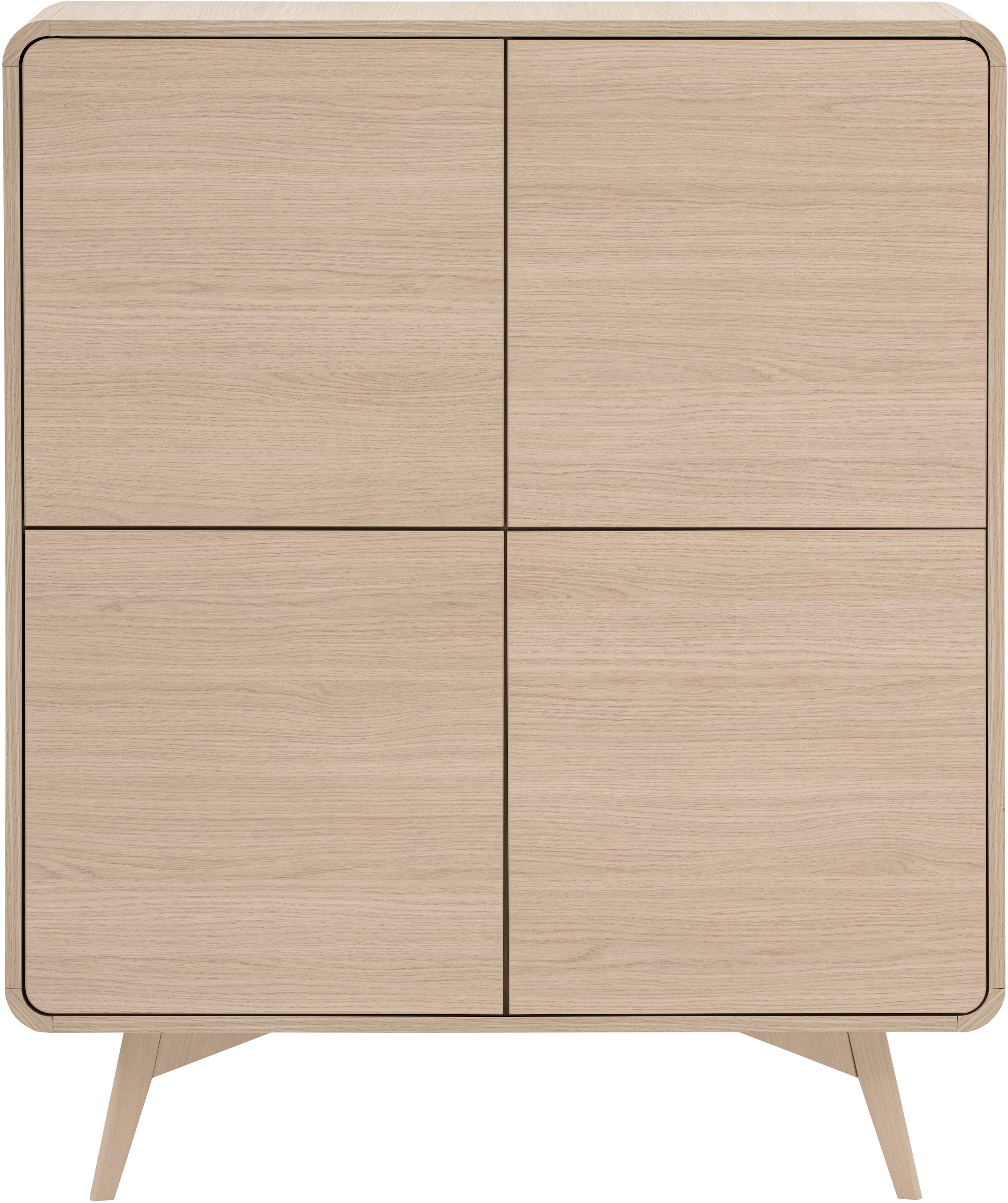 Home affaire Buffet haut »Torsby, moderner Schrank, Stauraumelement in Eiche Natur, 108 cm breit« abgerundete Ecken, ausreichend Stauraum, vielseitig einsetzbar