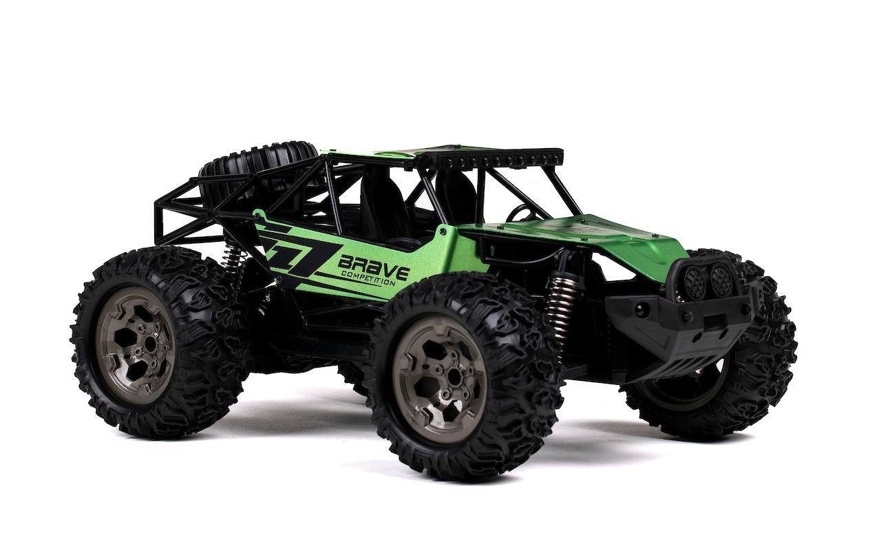   Voiture-jouet »TEC-TOY RC Brave 1:12« véhicule tout-terrain robuste pour courses rapides en terrain accidenté