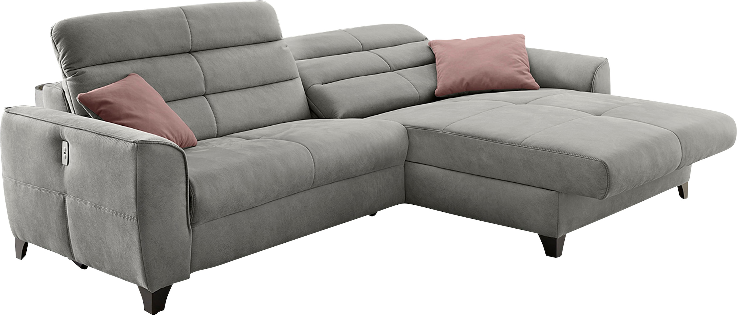 Jockenhöfer Gruppe Ecksofa »Double One L-Form, B: 288 cm, 2x120 cm breite, elektr. Relaxfunktionen« mit 2x 120cm breiten, elektromotorischen Relaxfunktionen