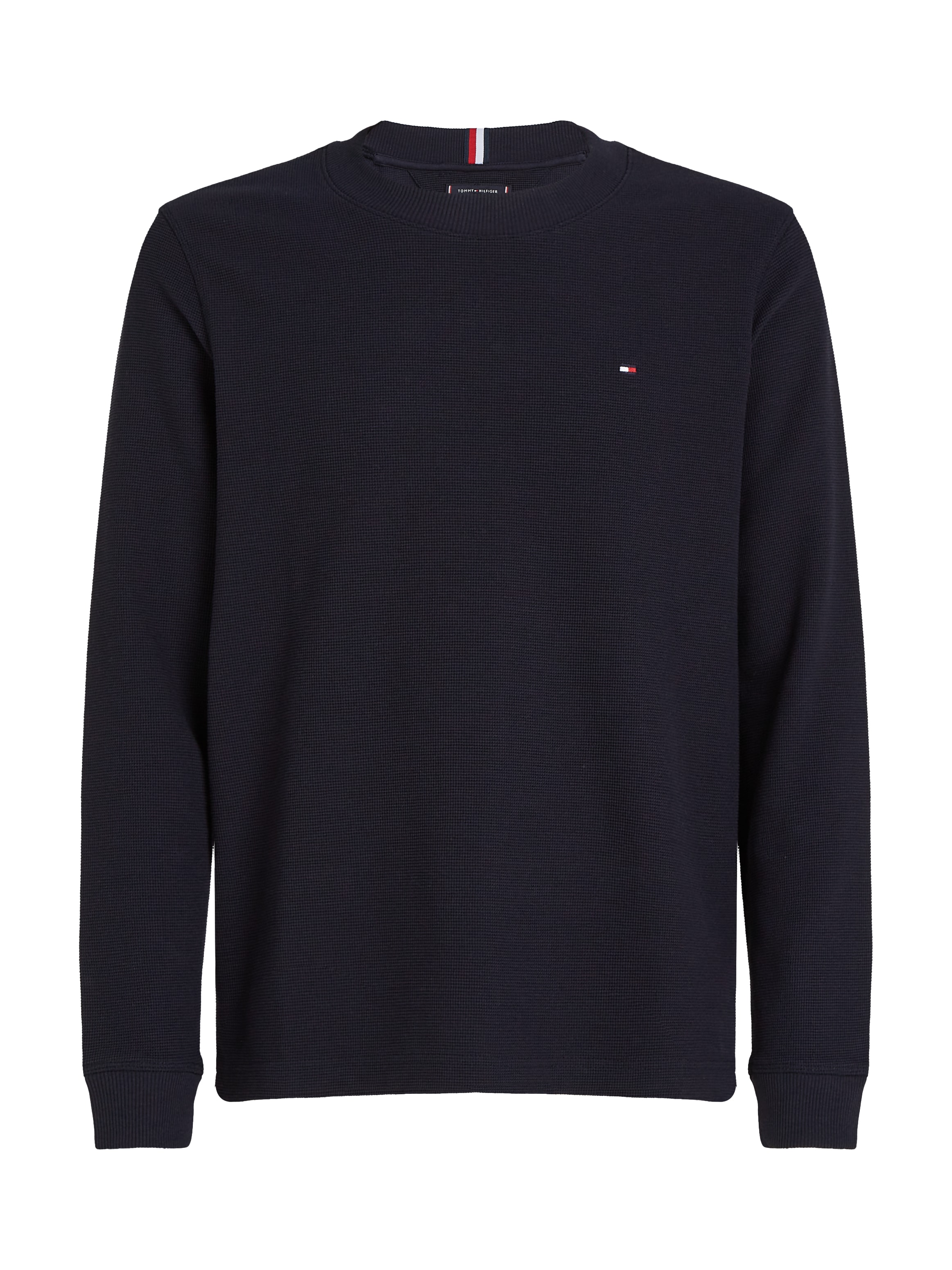 Tommy Hilfiger Pull à col rond »TEXTURED LS TEE« avec encolure ronde