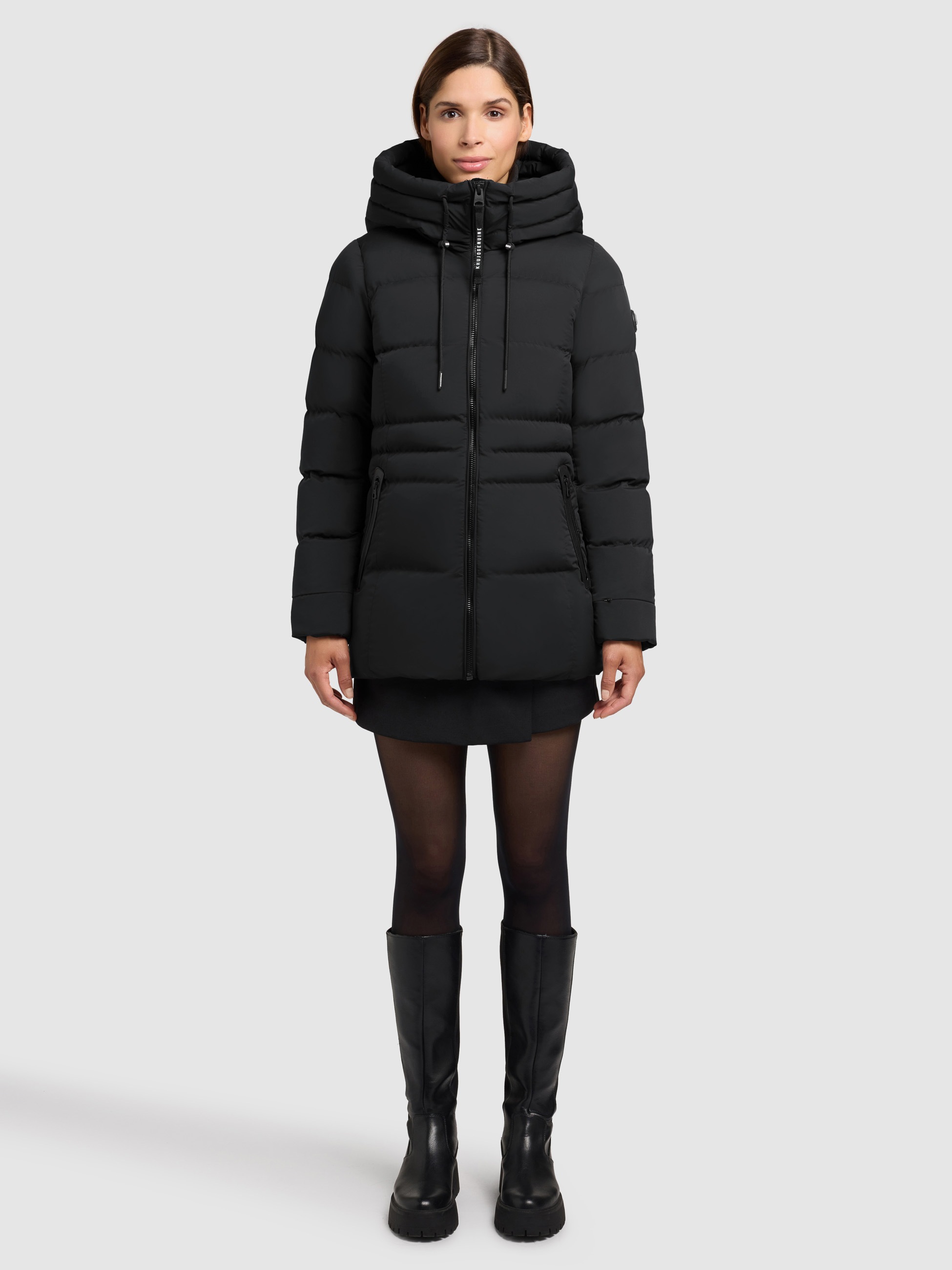 khujo Steppjacke »MATLA« mit Kapuze Reissverschlusstaschen mit Fleecefutter, eine Ärmeltasche