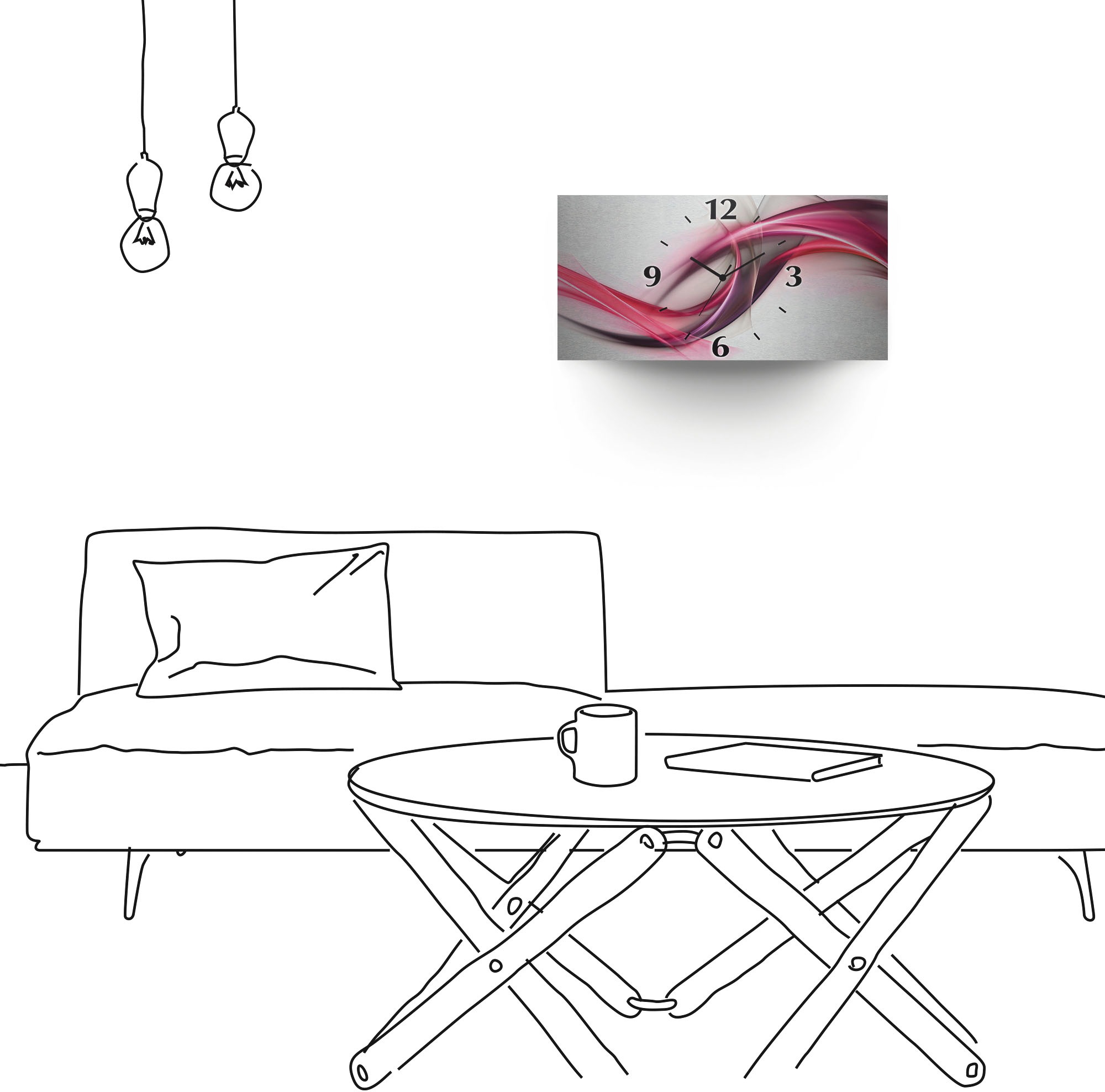 Artland Horloge murale »Ideen« wahlweise mit Quarz- oder Funkuhrwerk, lautlos ohne Tickgeräusche