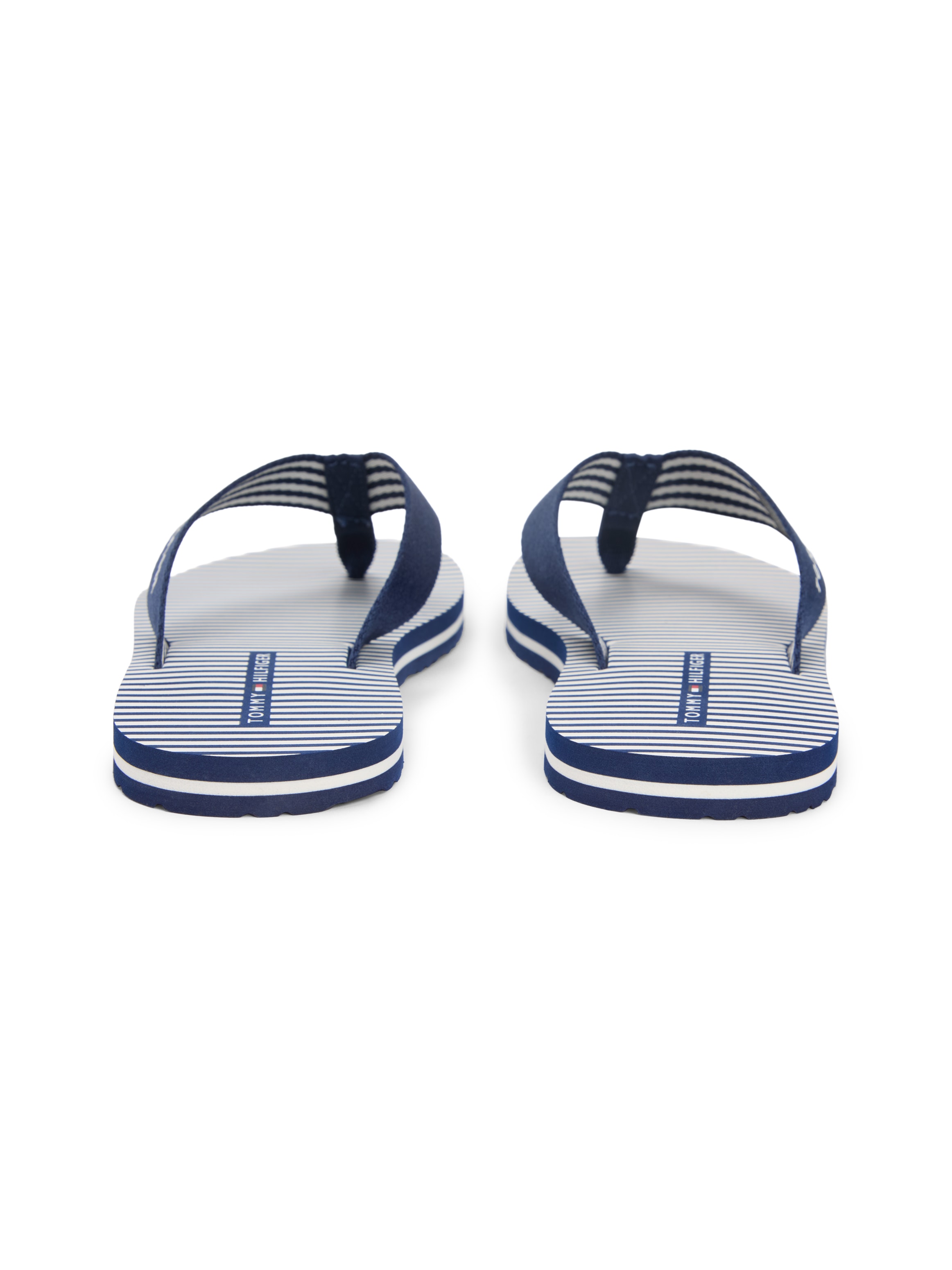 Tommy Hilfiger Séparateur d'orteils »TH ITHACA STRIPE SUMMER SANDAL«  chaussure d'été, sandale de piscine, Dianette, ballerine avec logo