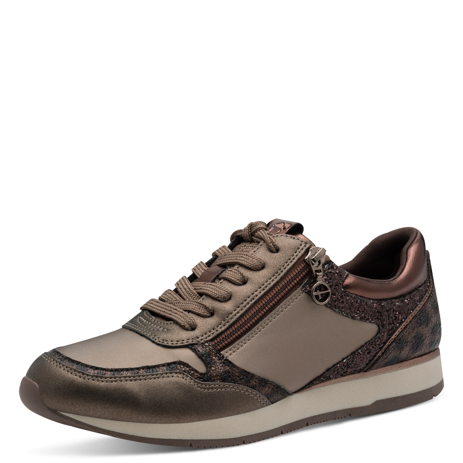 Tamaris Baskets à plateforme  chaussure de loisirs, chaussure basse, chaussure à lacets avec détails métalliques discrets