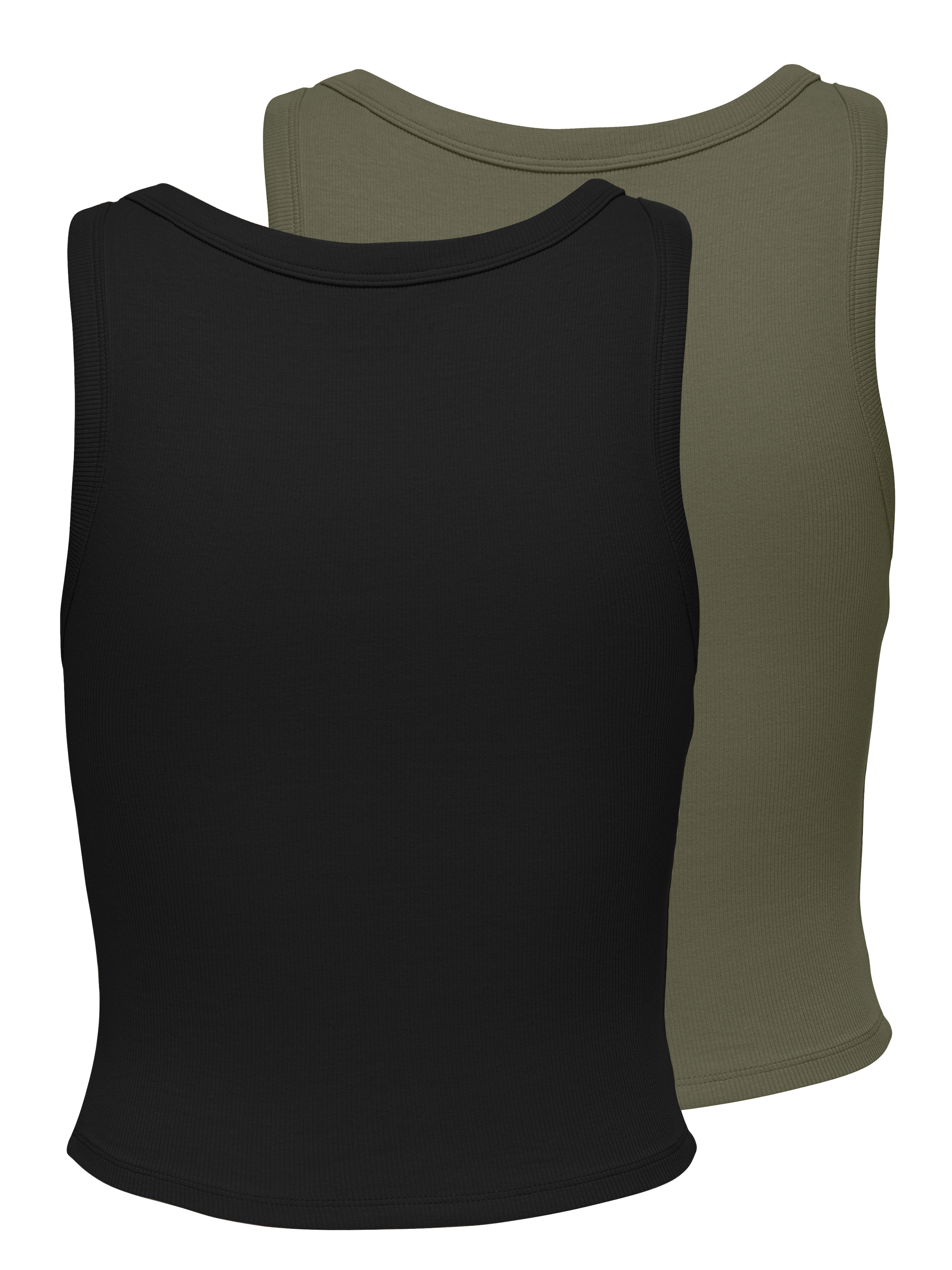 ONLY Tanktop »ONLEASY S/L TANK TOP JRS 2 PACK« Packung, 2 Stk. Baumwollmischung, regular fit