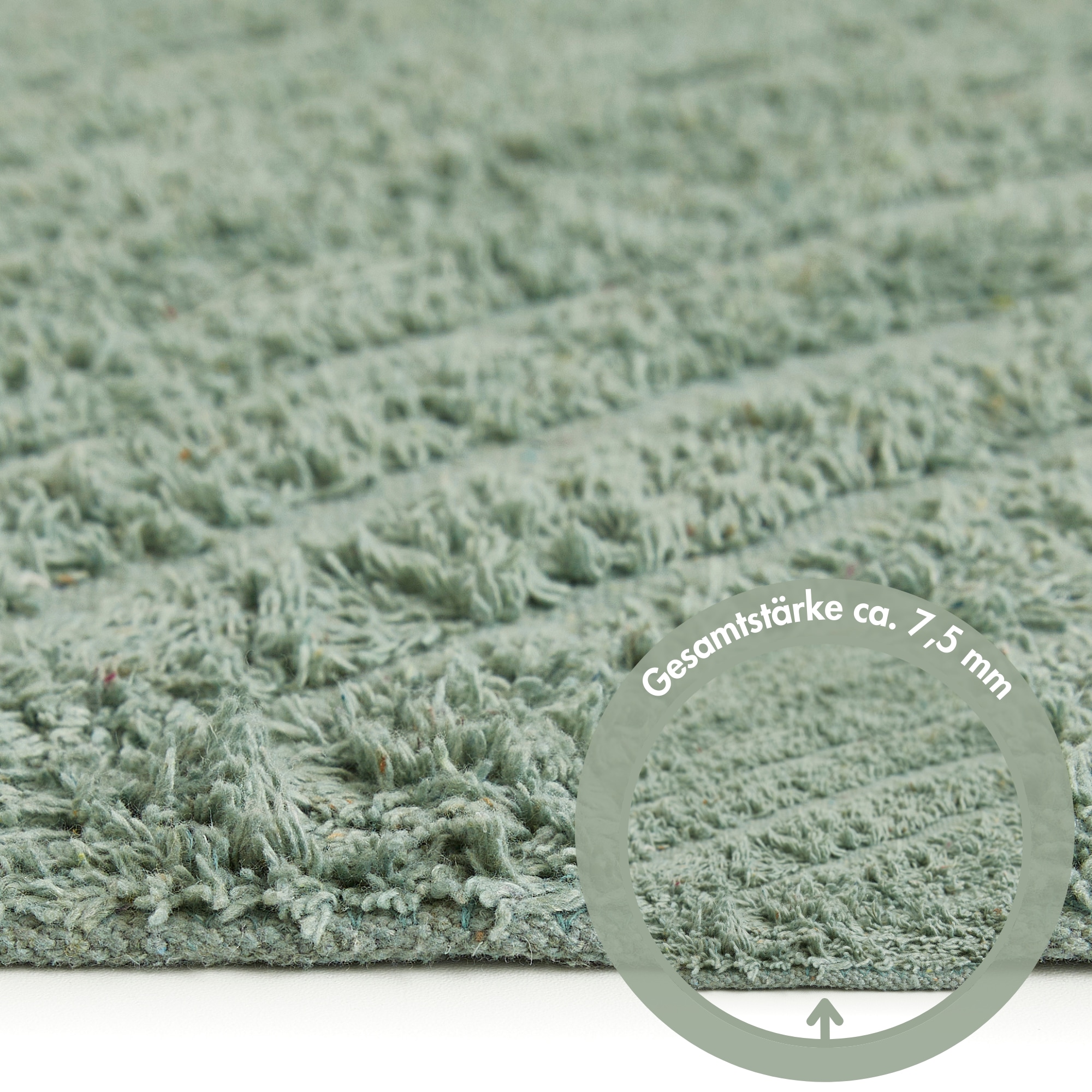 Andiamo Tapis de bain »Havanna, 50x80 cm« Höhe 7,5 mm Badteppich, Uni Farben, Hoch-Tief Effekt, verschiedene Designs