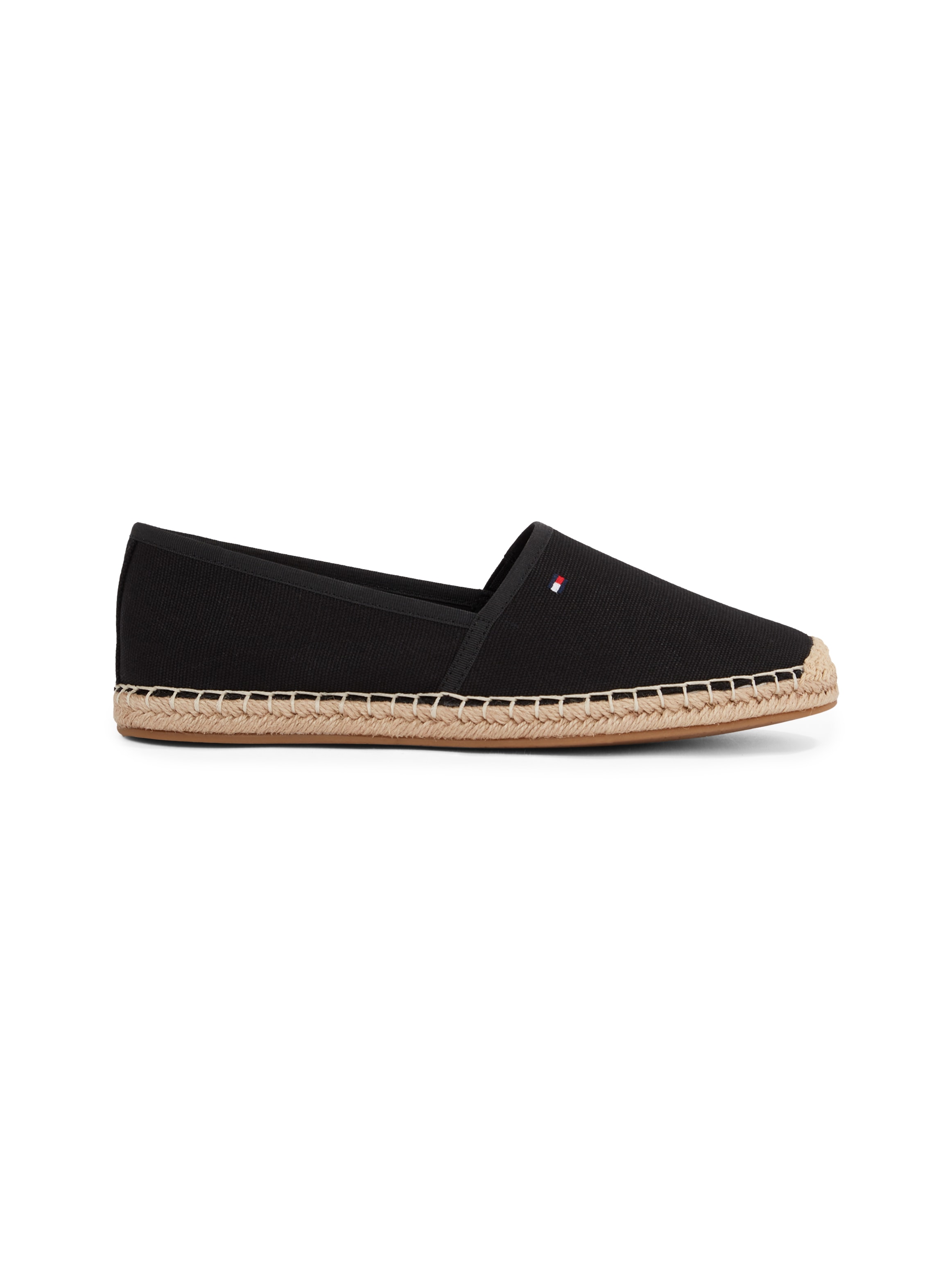 Tommy Hilfiger Espadrille »FLAG CANVAS ESPADRILLE«  mules, ballerines, chaussures confort, revêtement en jute et coutures décoratives, forme étroite
