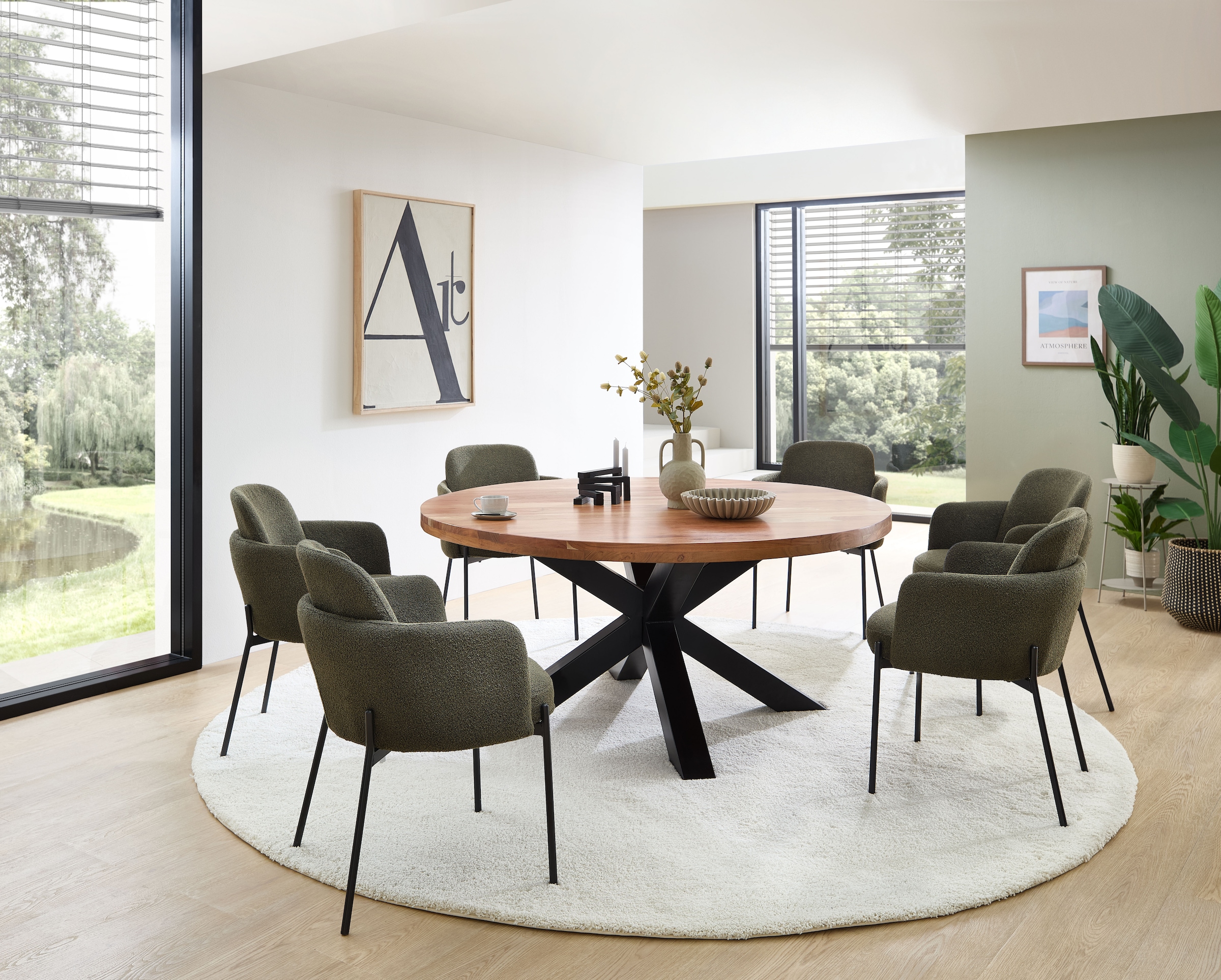 Stolkom Chaise avec accoudoirs »Flora BxHxT 61x84x63 cm« (Ensemble) 2 cuisBreite 61cm, Federkern im Sitz