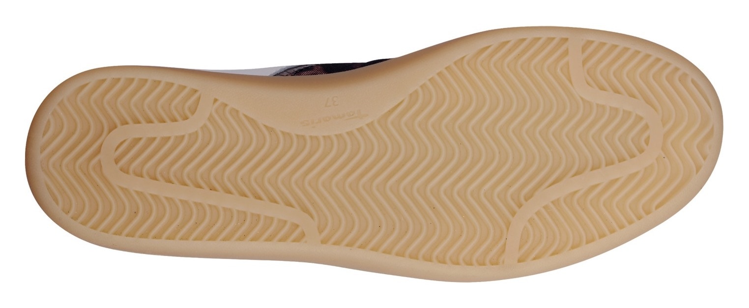 Tamaris Baskets à plateforme  , Freizeitschuh, Halbschuh, Schnürschuh mit Glitter an der Ferse