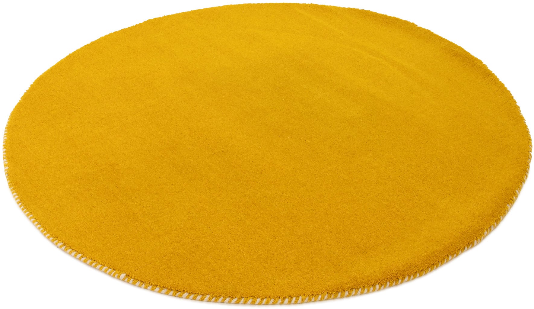carpetfine Tapis en laine »Gabbeh Lola Uni« Rond 14 mm Höhe mit natürlichem Pflanzenmaterial von Hand gewebt, auch als Läufer