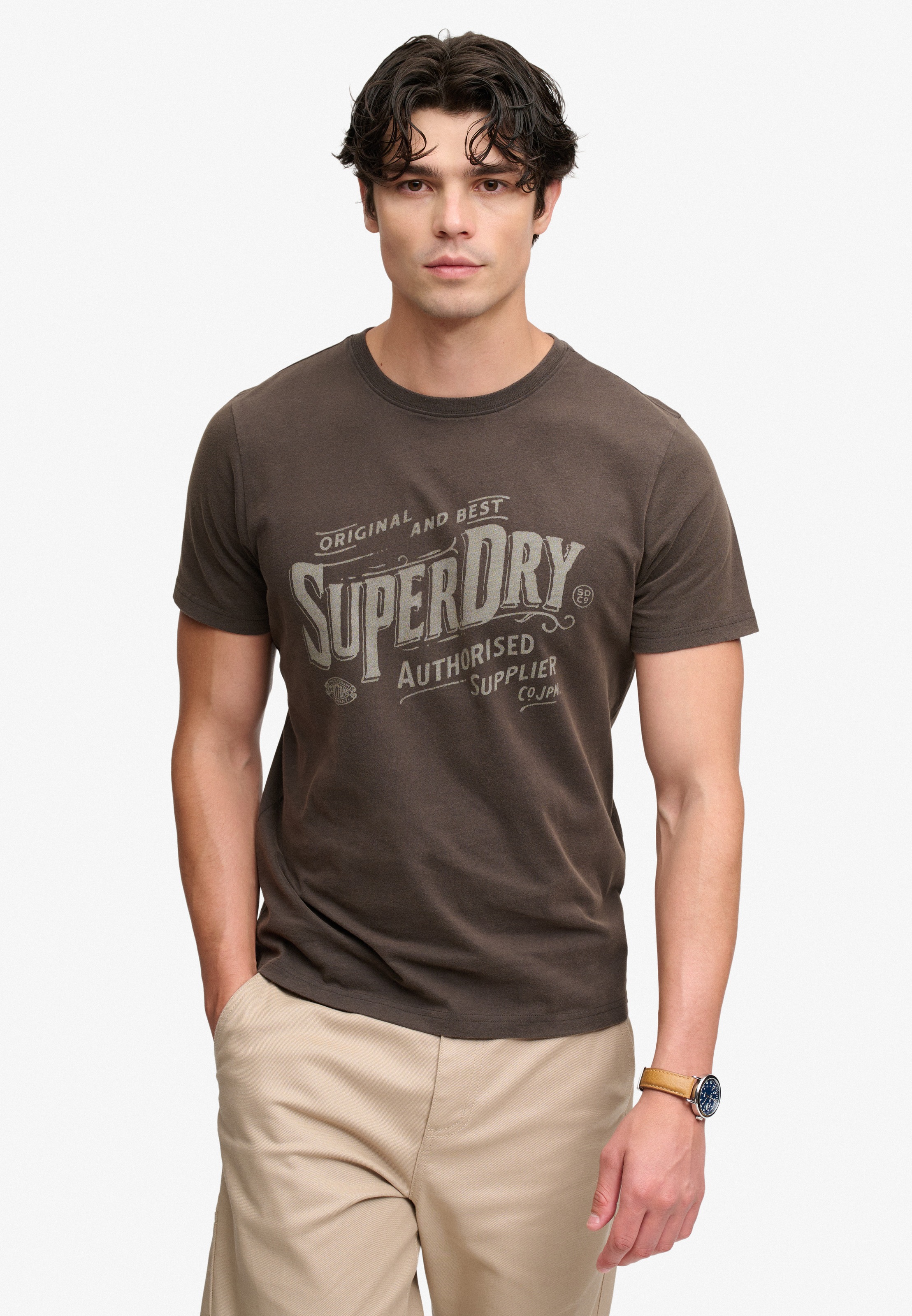 Superdry Rundhalsshirt »VINTAGE WORKWEAR PRINT TEE« Baumwolle, relaxed fit