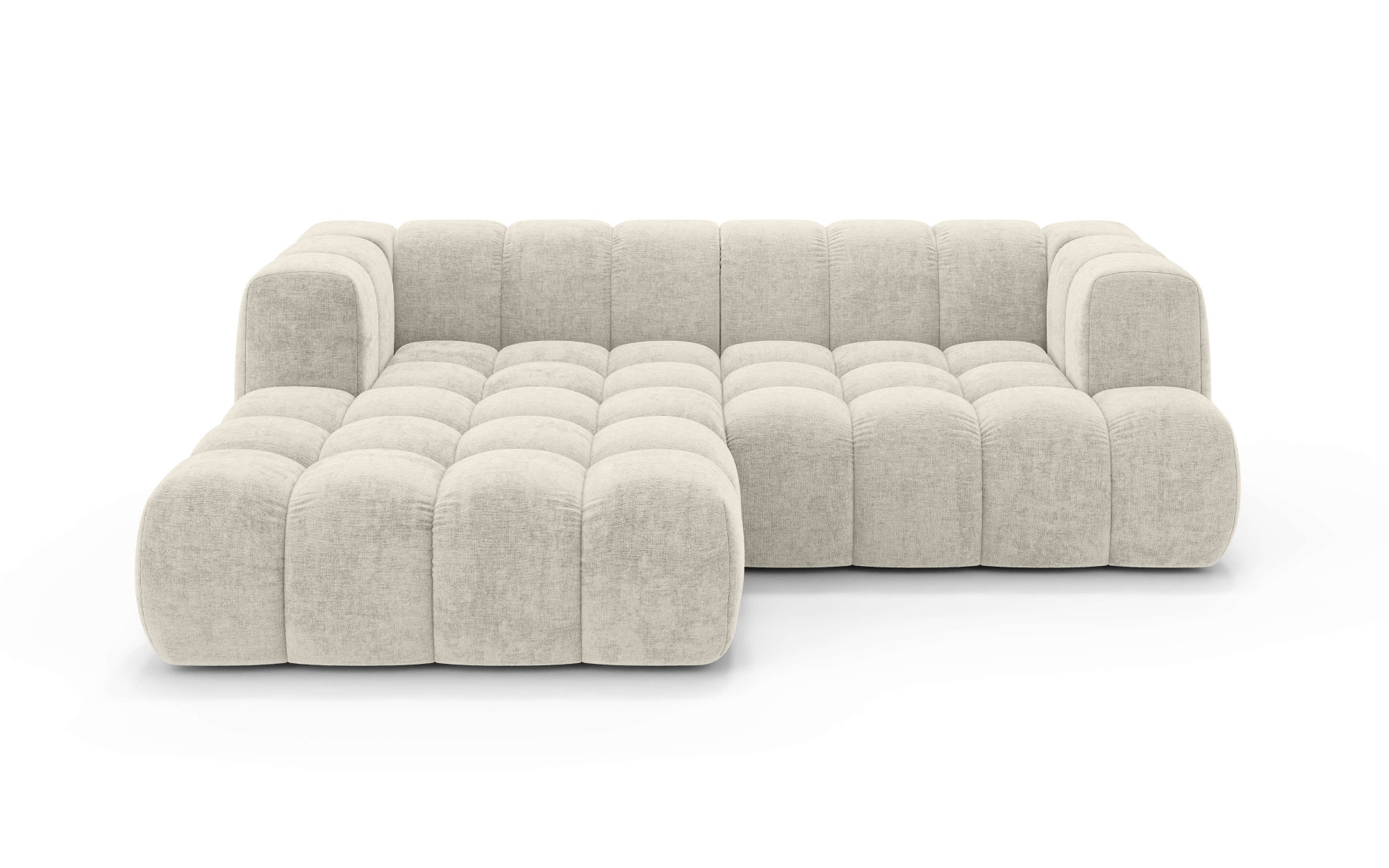 homsy by Ana Johnson Ecksofa »»XL« BOUBELLE L-Form extra tief, Design: Bubble-Optik, Breite 247cm« hoher Sitzkomfort dank Wellenunterfederung, XL Sitztiefe 100 cm