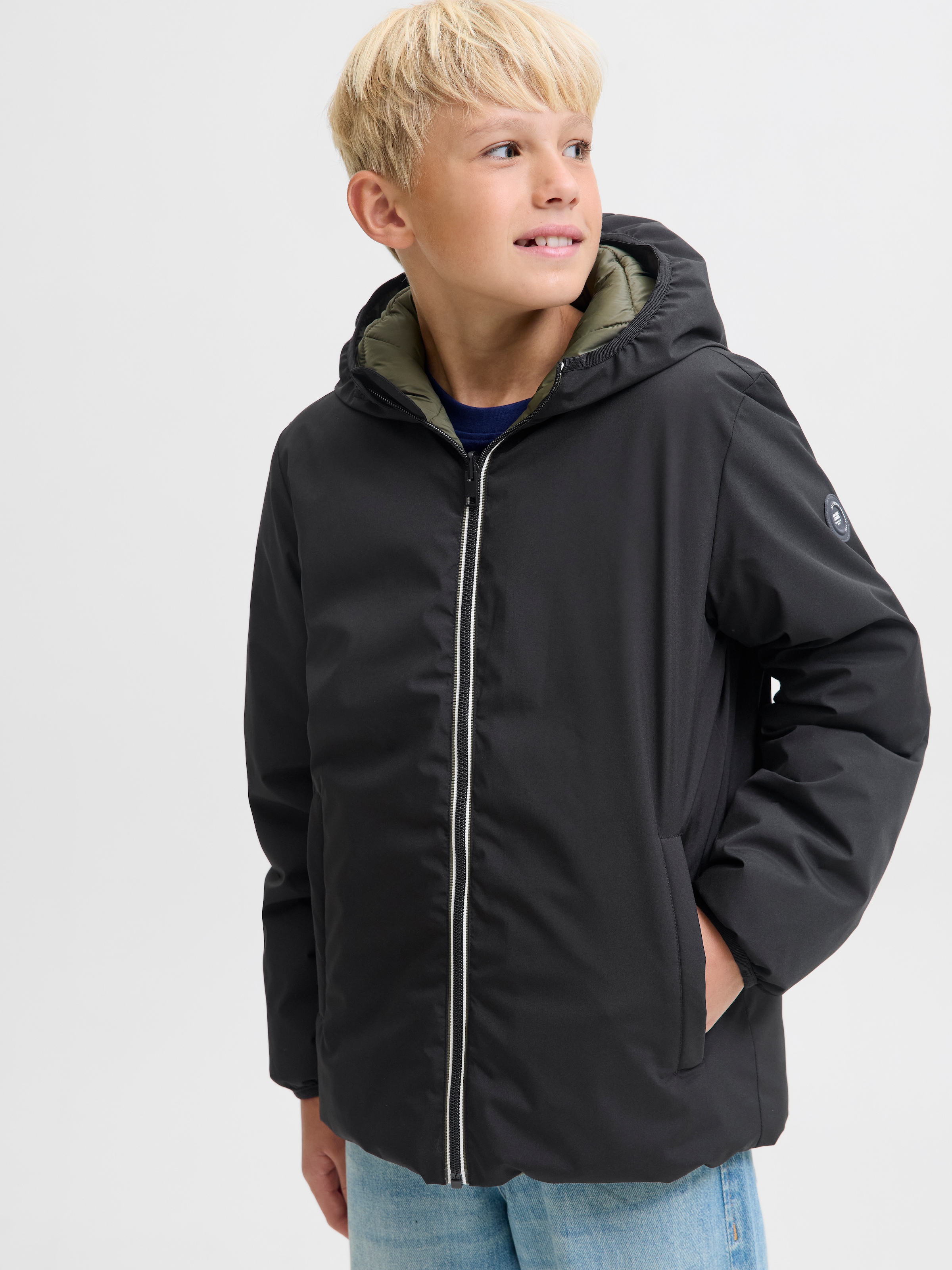 Jack & Jones Junior Veste d'extérieur »JJEBROOK REVERSIBLE JACKET SN JNR« mit Kapuze