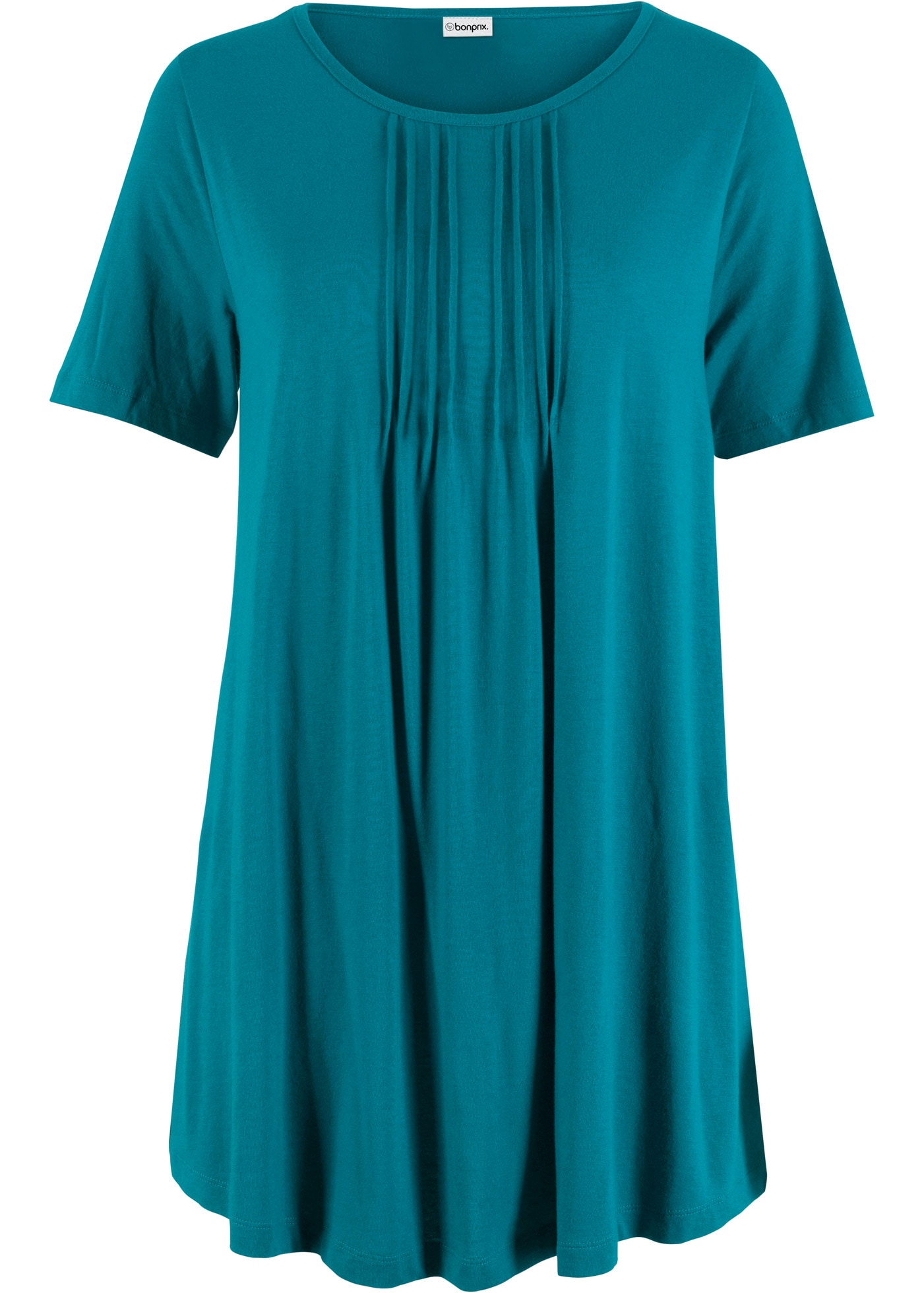 bonprix T-shirt »T-Shirt in A-Linien-Form, kurzarm« A-Linie, Kurzarm, aus Baumwolle und Viskose